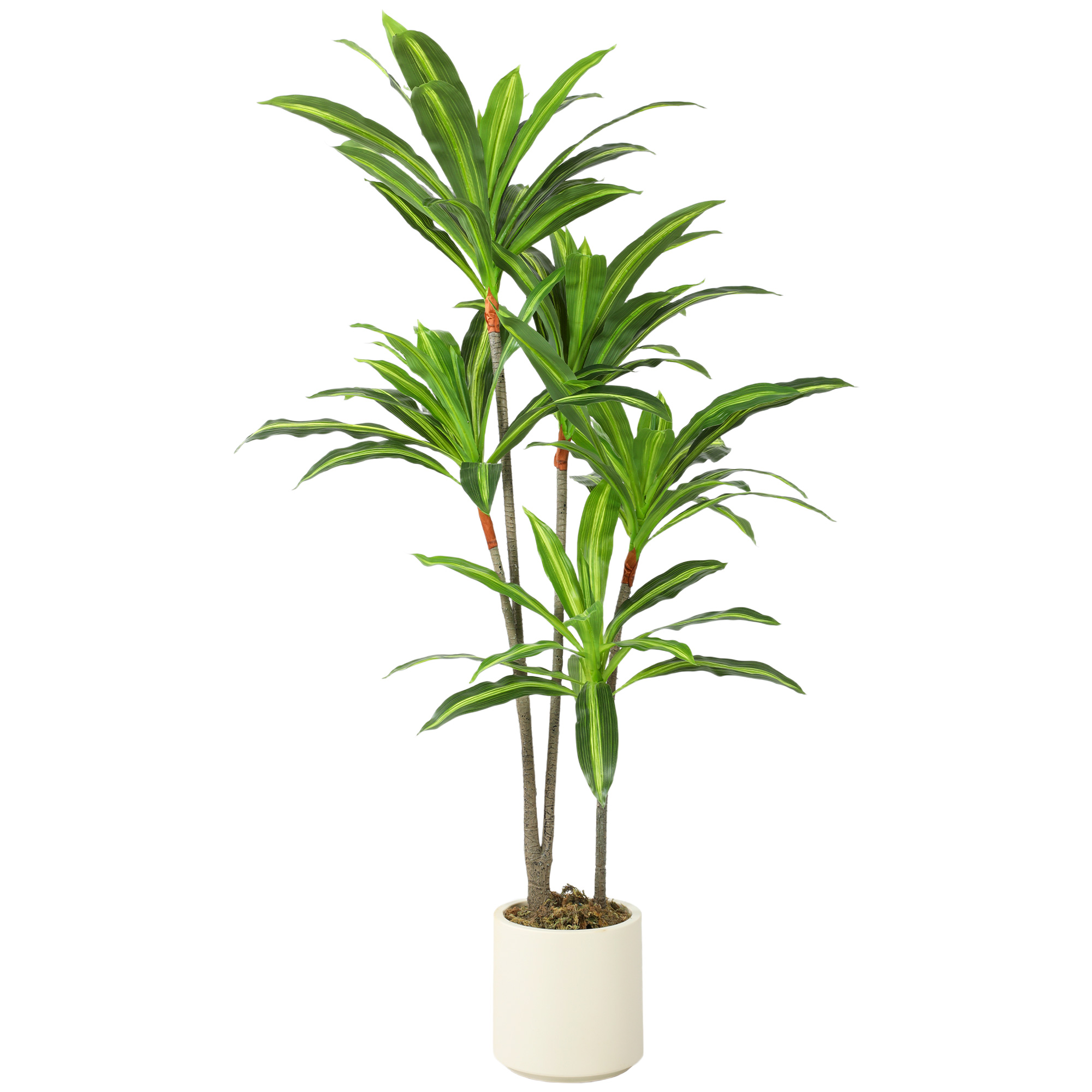 MONARA 150 cm Lifelike Artificial Dracaena Indoor Plant with Bendable Trunks - Green - Life Essentials