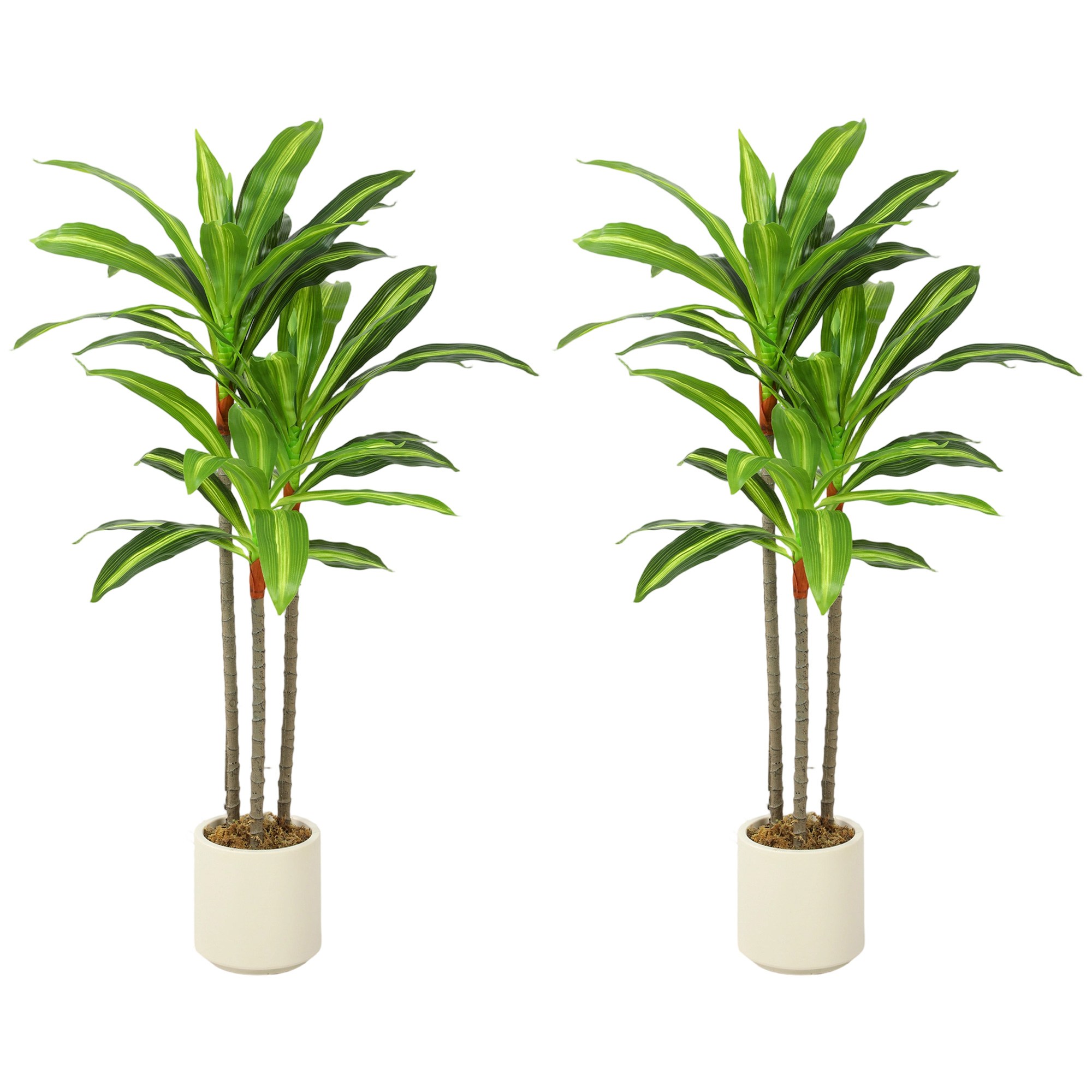 MONARA 90 cm Lifelike Artificial Dracaena Indoor Plant with Bendable Trunks - Green - Life Essentials