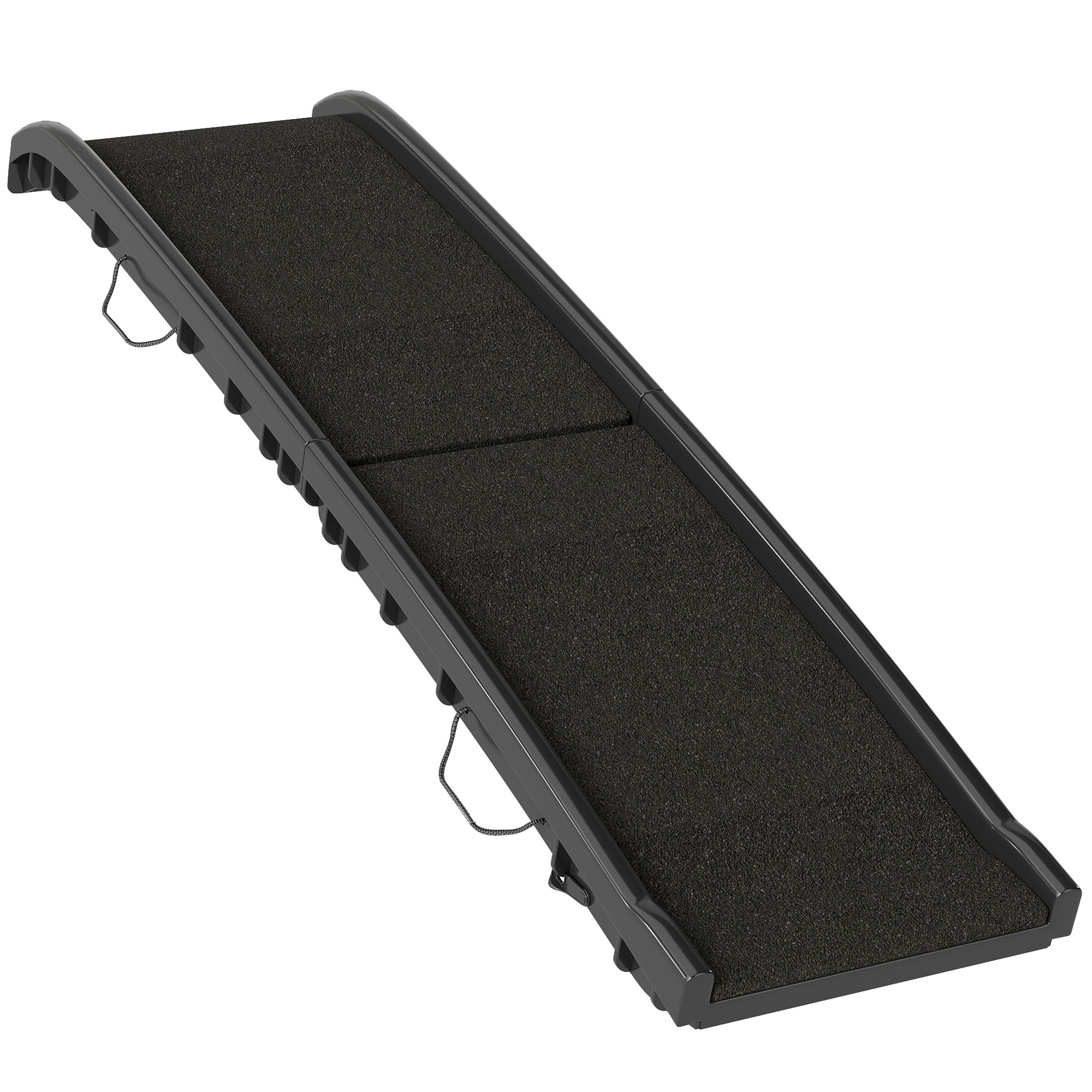 MARARI 155 x 38.5 x 15.5 cm Foldable Dog Ramp with Frosted Non Slip Surface - Black - Life Essentials