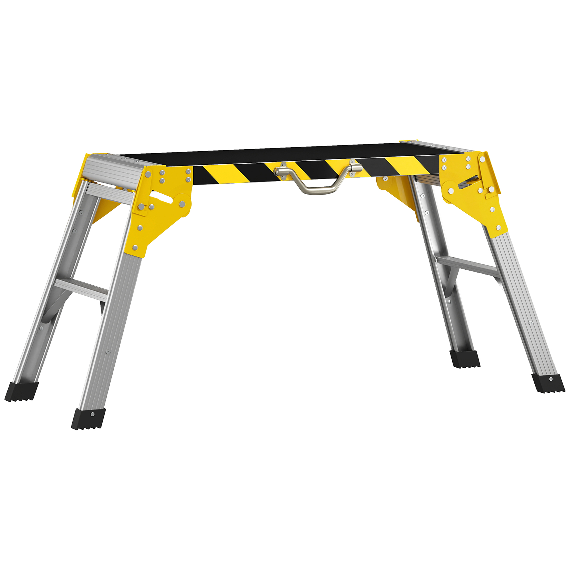 YORKLEY 150 kg Foldable Aluminium Work Bench and Tool Stand, 110 x 32 x 50 cm - Black - Life Essentials