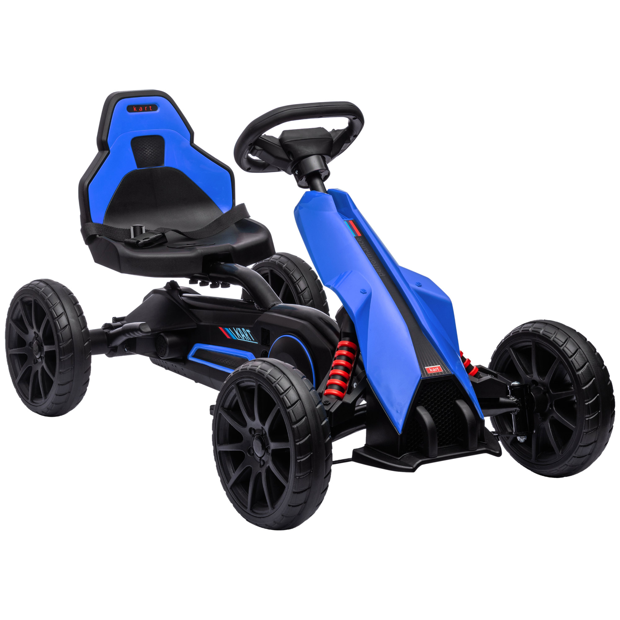 SALISBURY Kids Pedal Go Kart with Adjustable Seat, EVA Wheels and Handbrake - Blue - Life Essentials