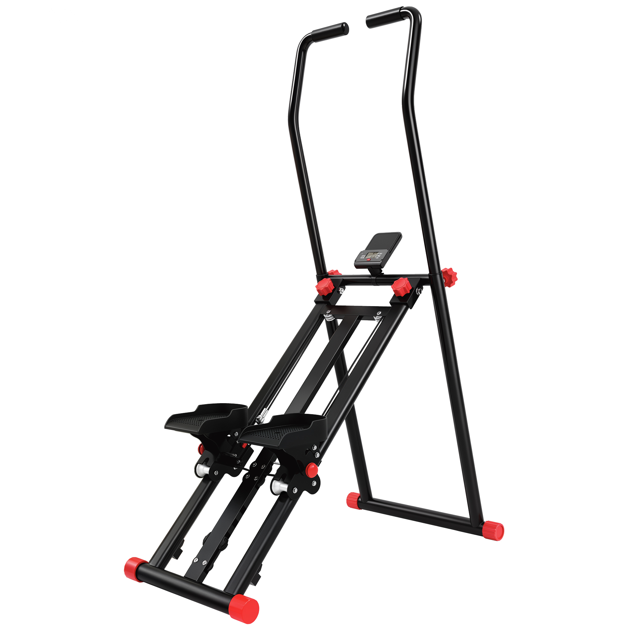 ARCGATE Foldable Stair Stepper with 3 Resistance Levels and LCD Monitor