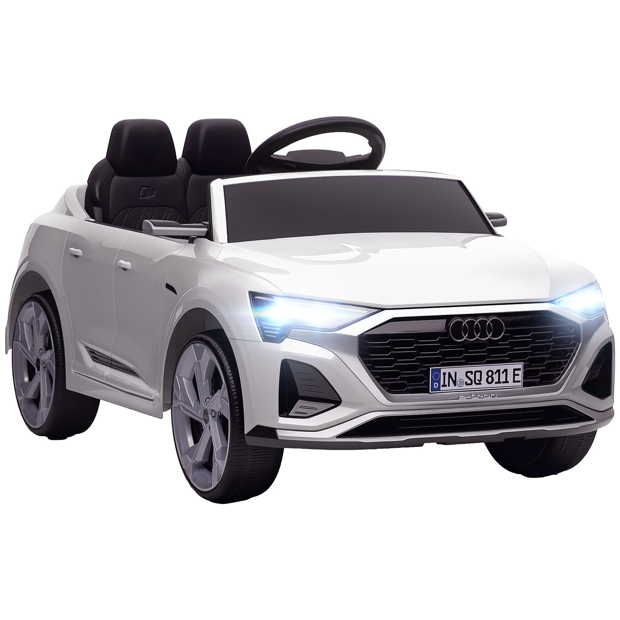 BLOOMLEY Audi Q8 e-tron Sportback 12V Ride-On Car with Remote - White
