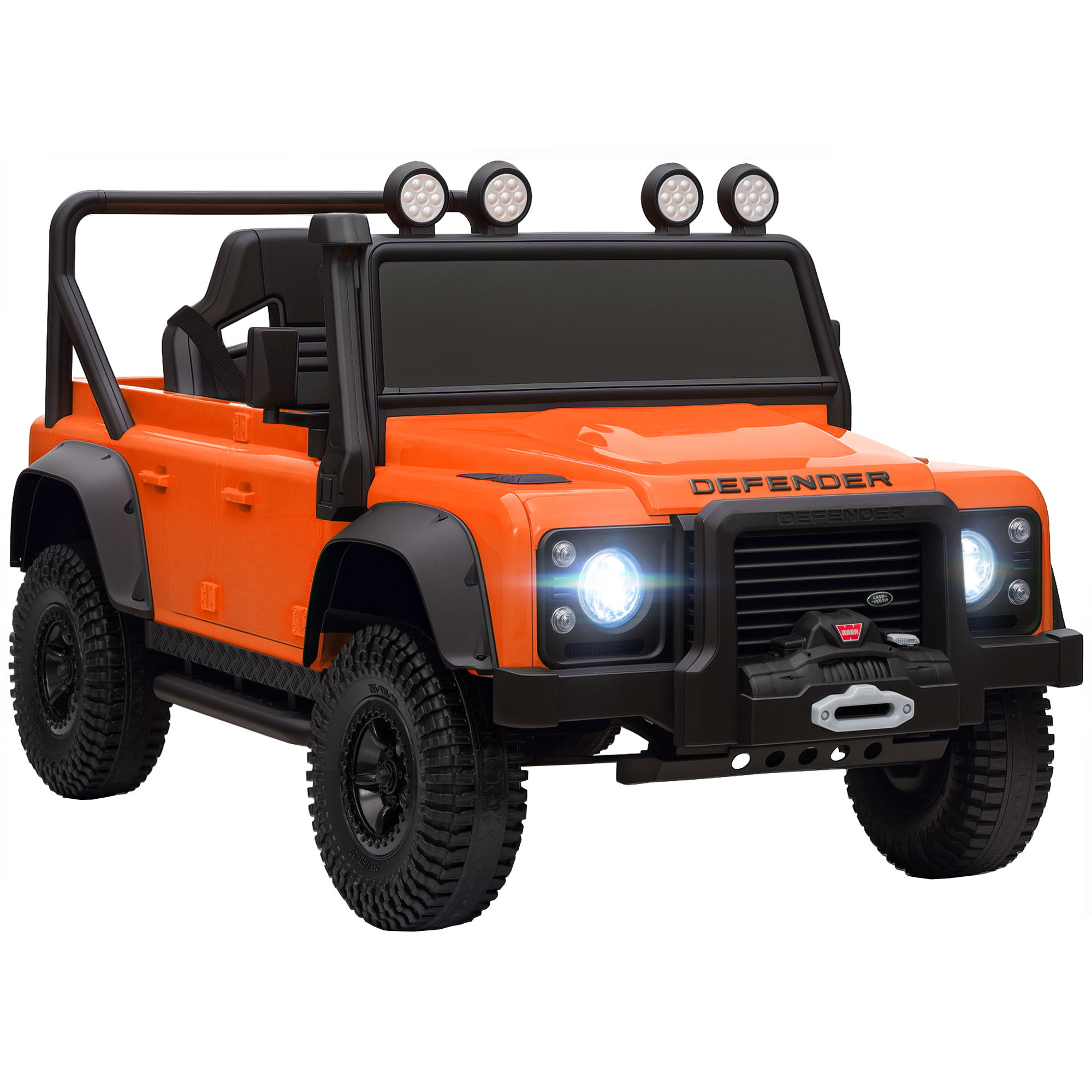 BLOOMBROOK Kids Electric Ride-On Car with Remote and Suspension - Orange
