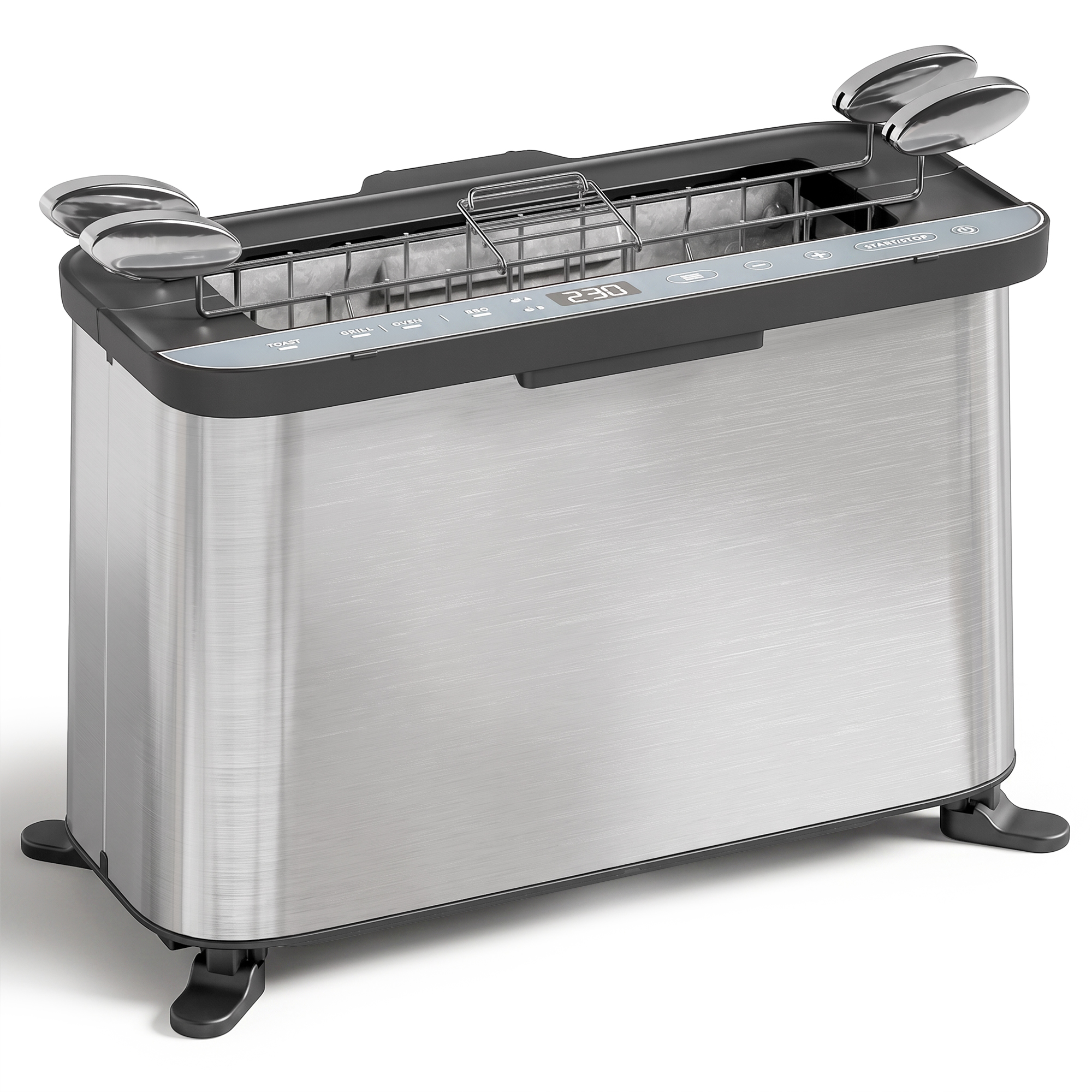 AURAWELL 1700W 3-in-1 Mini Oven, Toaster and Grill - Stainless Steel