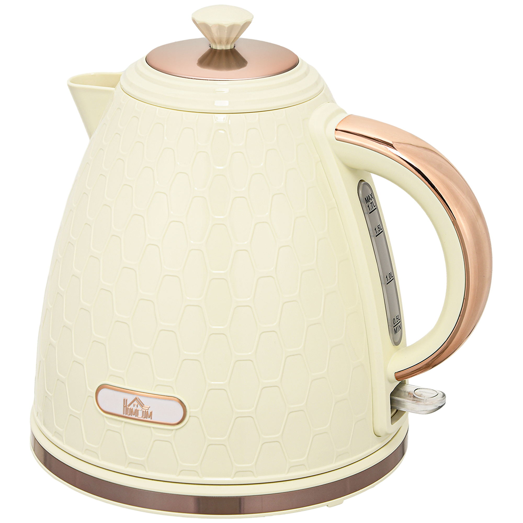 BLAZESTONE 1.7L Fast-Boil Electric Kettle, 3000W - Beige