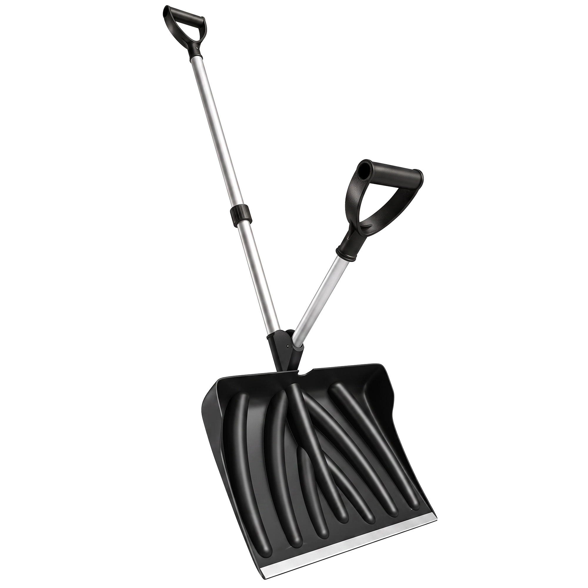 BLOOMMOOR Heavy-Duty Snow Shovel with 45cm Blade and Assist Handle