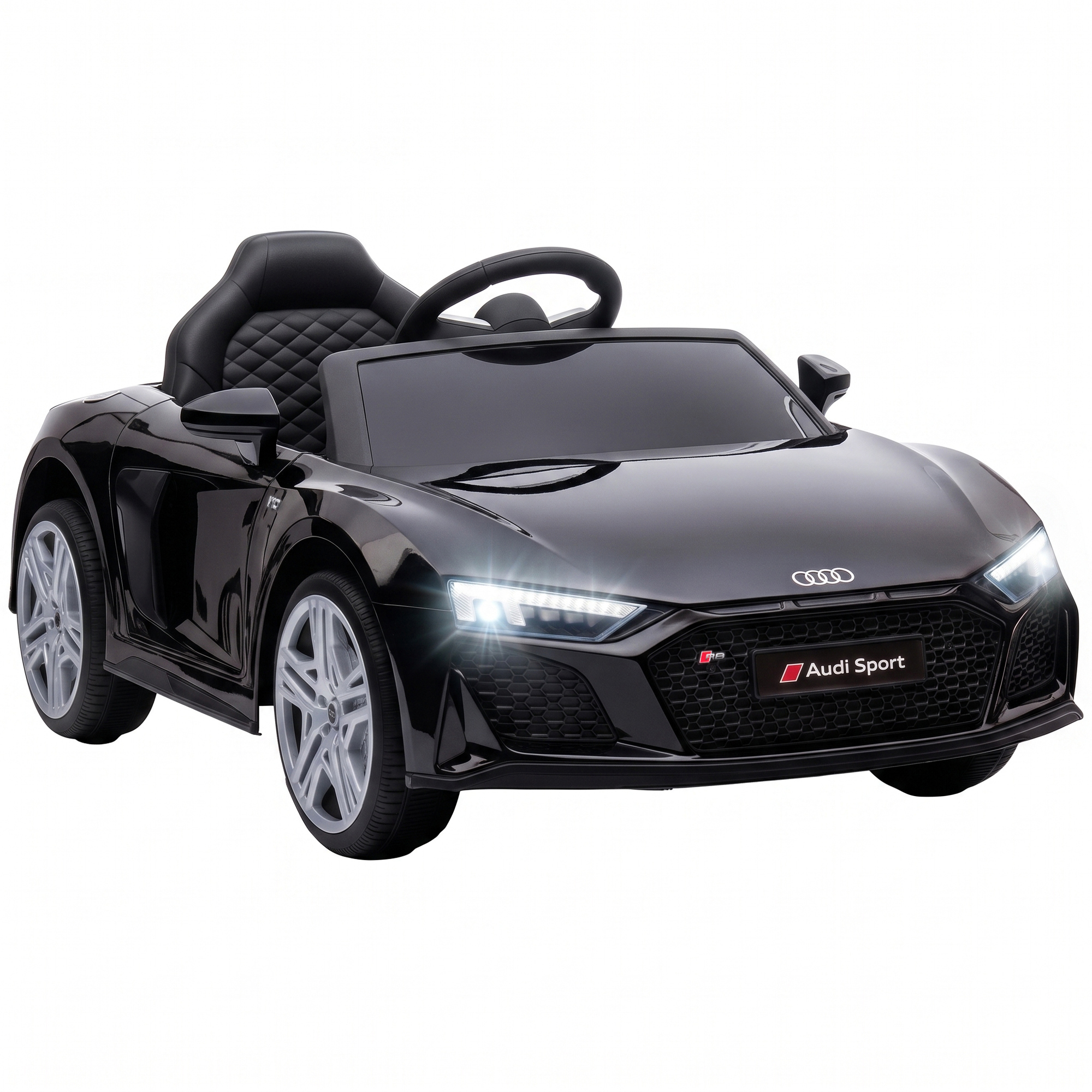 ASPENBRIDGE Audi R8 Spyder 12V Kids Electric Car with Remote - Black