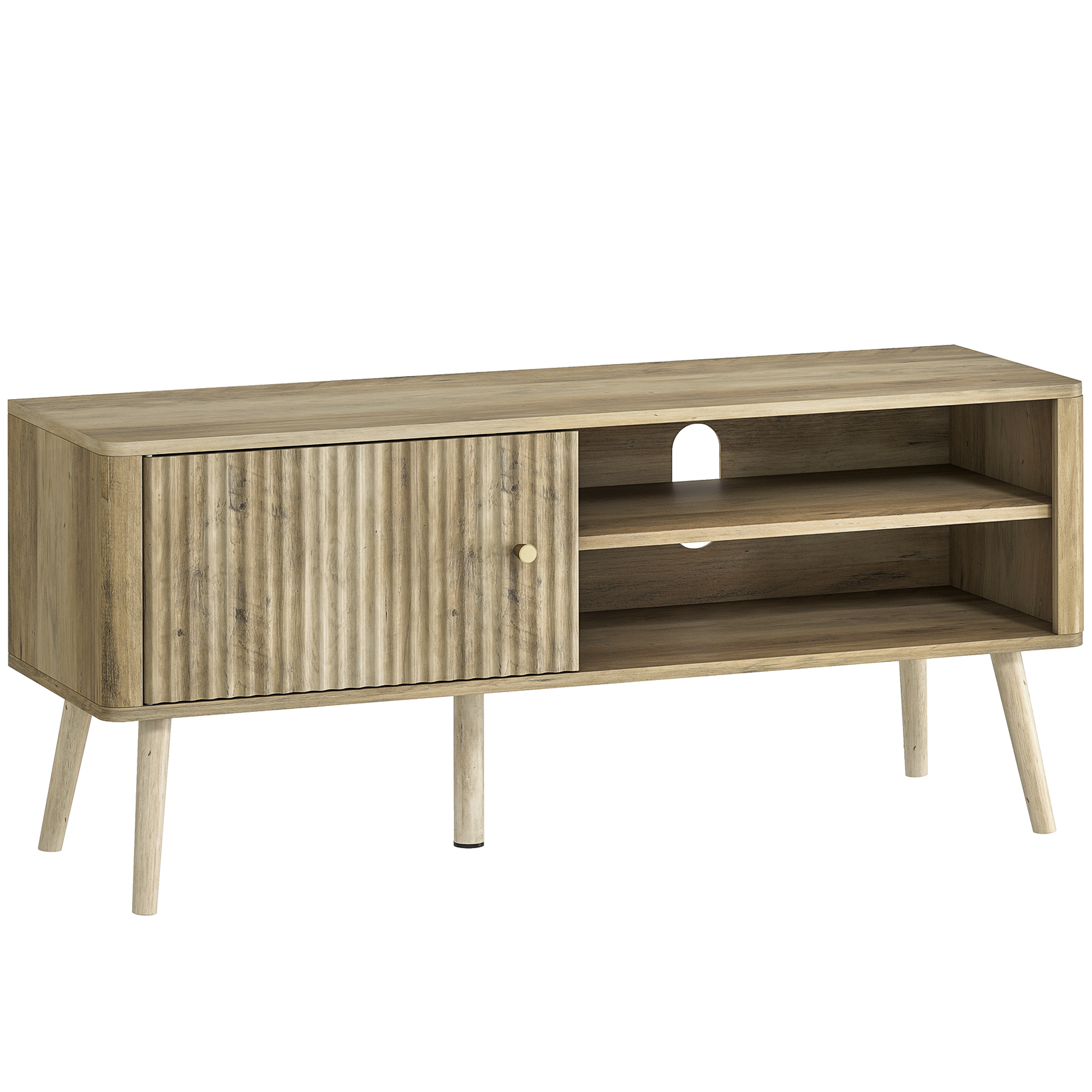 ANCHORCREST TV Stand Cabinet for TVs up to 55 Inches - Oak