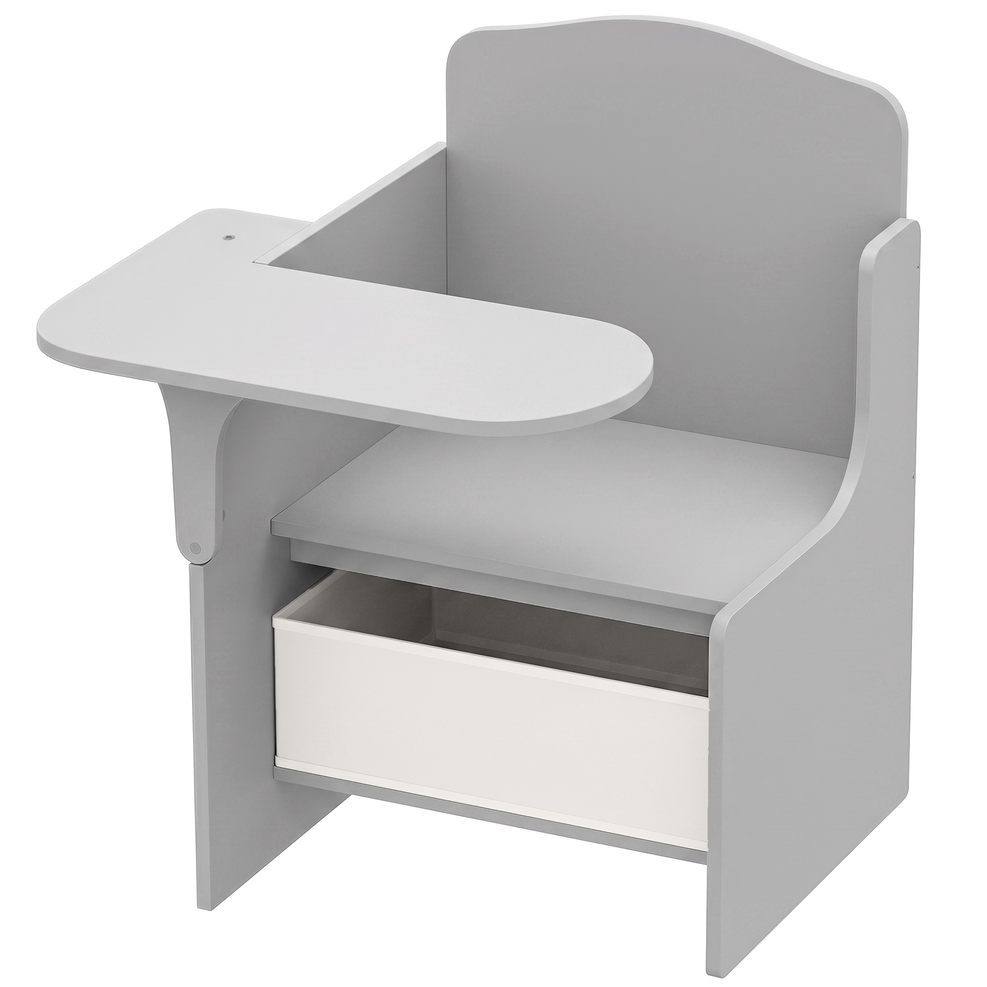 CHASEWORTH Kids Table and Chair Set with Storage Bins - Grey