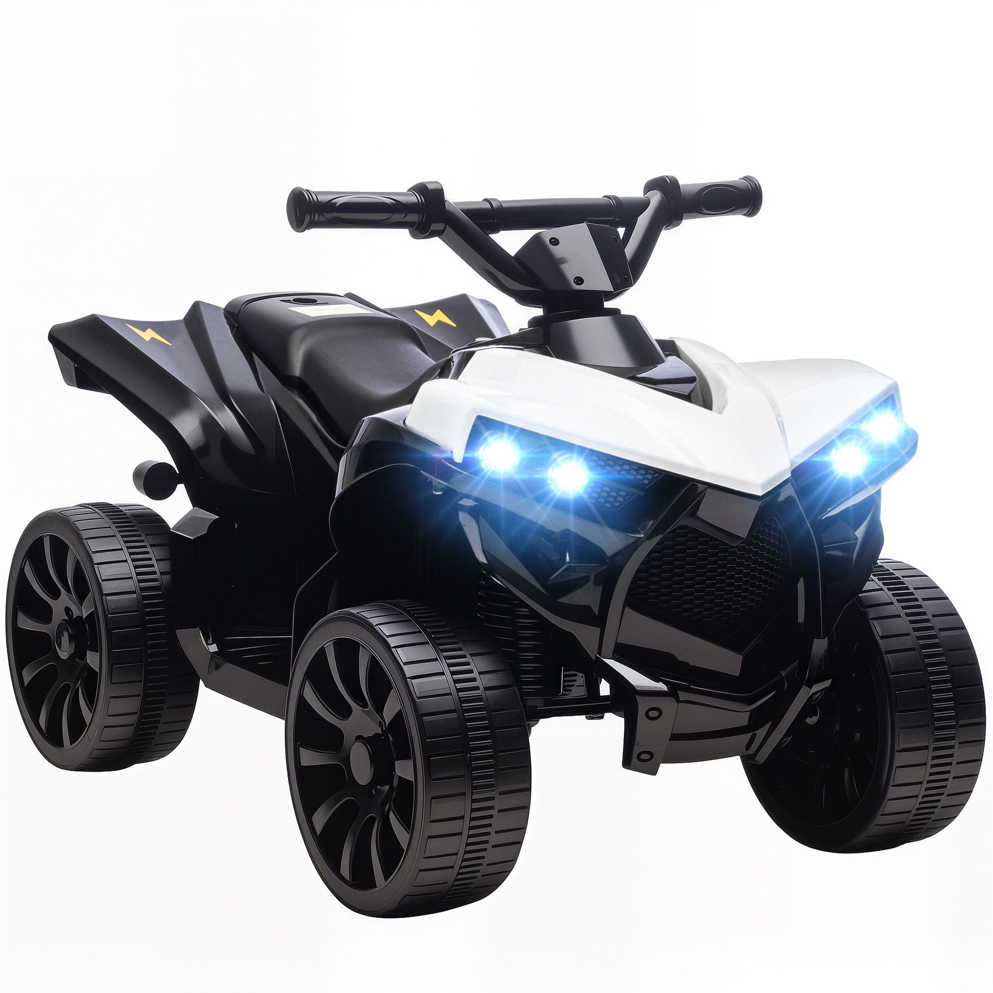 AURATON 6V Kids Electric ATV with Music and LED Headlights - White