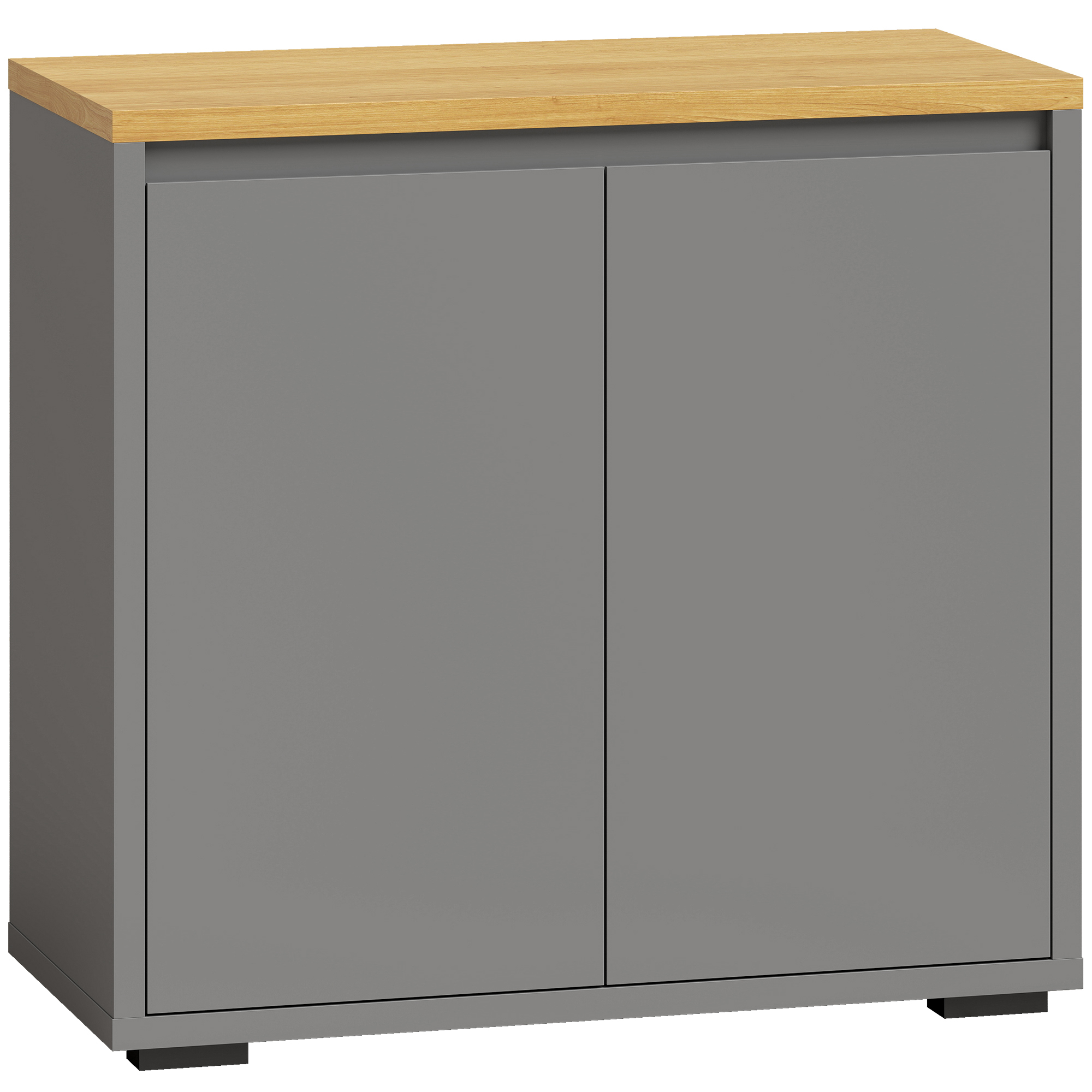 CLAYFIELD Kitchen Sideboard with Double Doors and Adjustable Shelf - Grey