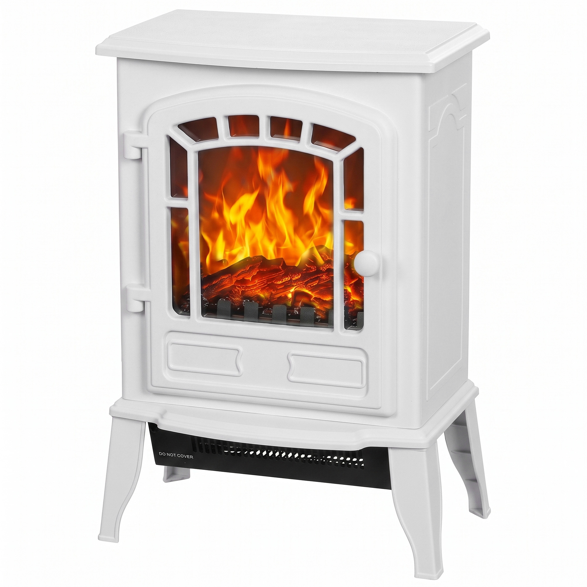 BROOKLEY Freestanding Electric Fireplace Stove, 1000 2000W - White