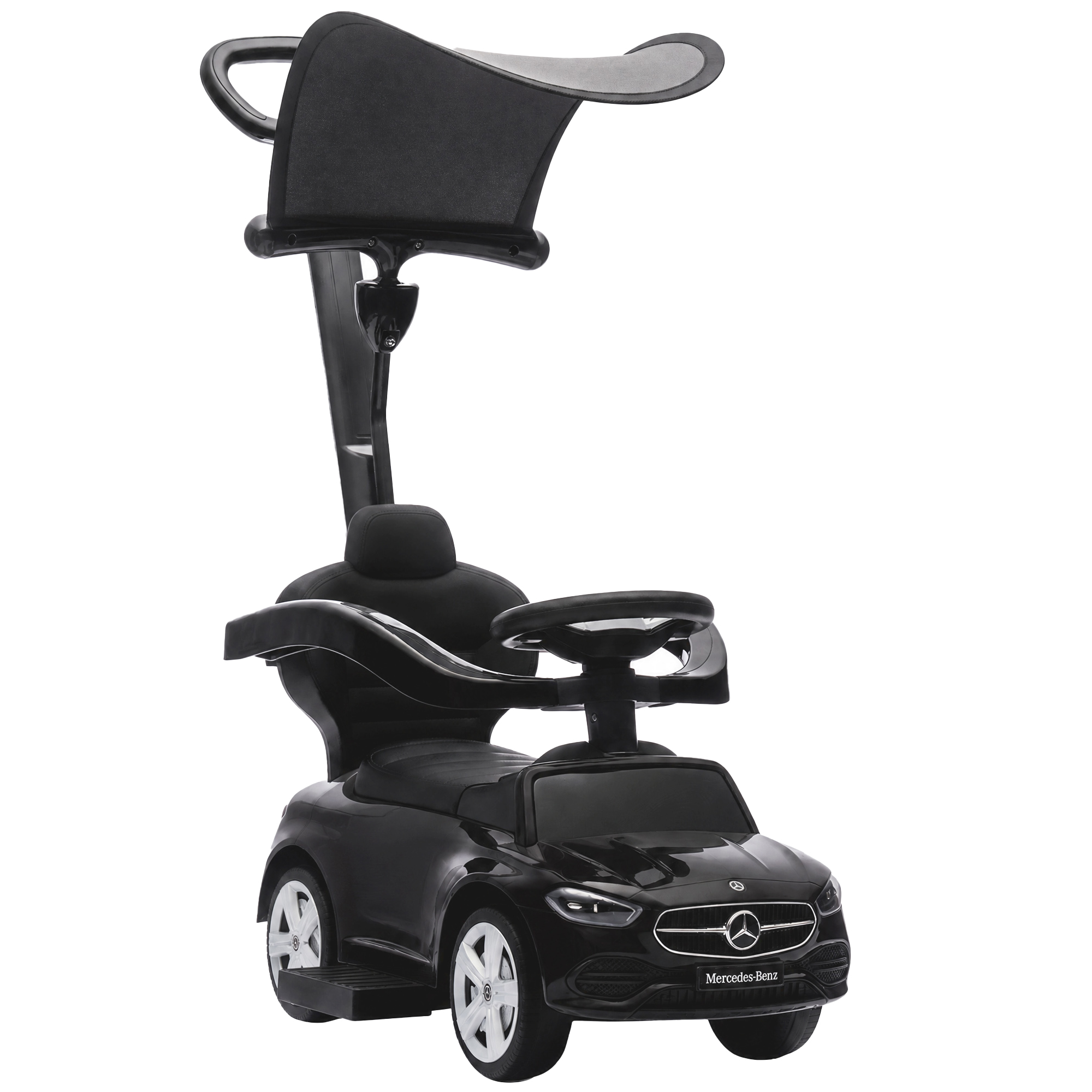 CEDARBRIDGE 4-in-1 Licensed Mercedes-Benz Ride-On Push Car - Black