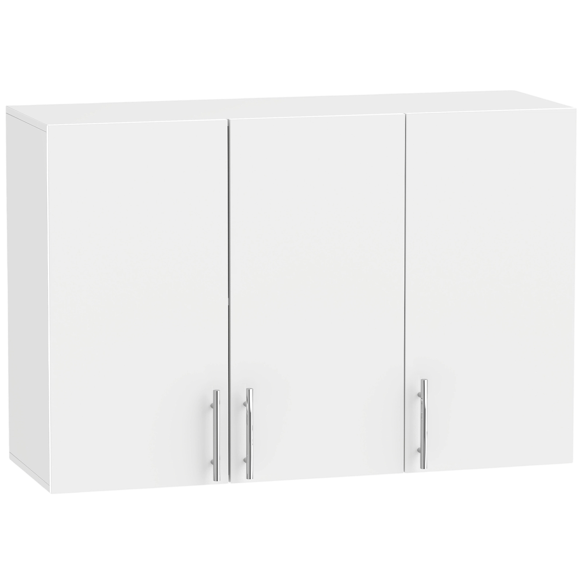 AURAFORD Bathroom Wall Cabinet with 3 Doors and Adjustable Shelf - White