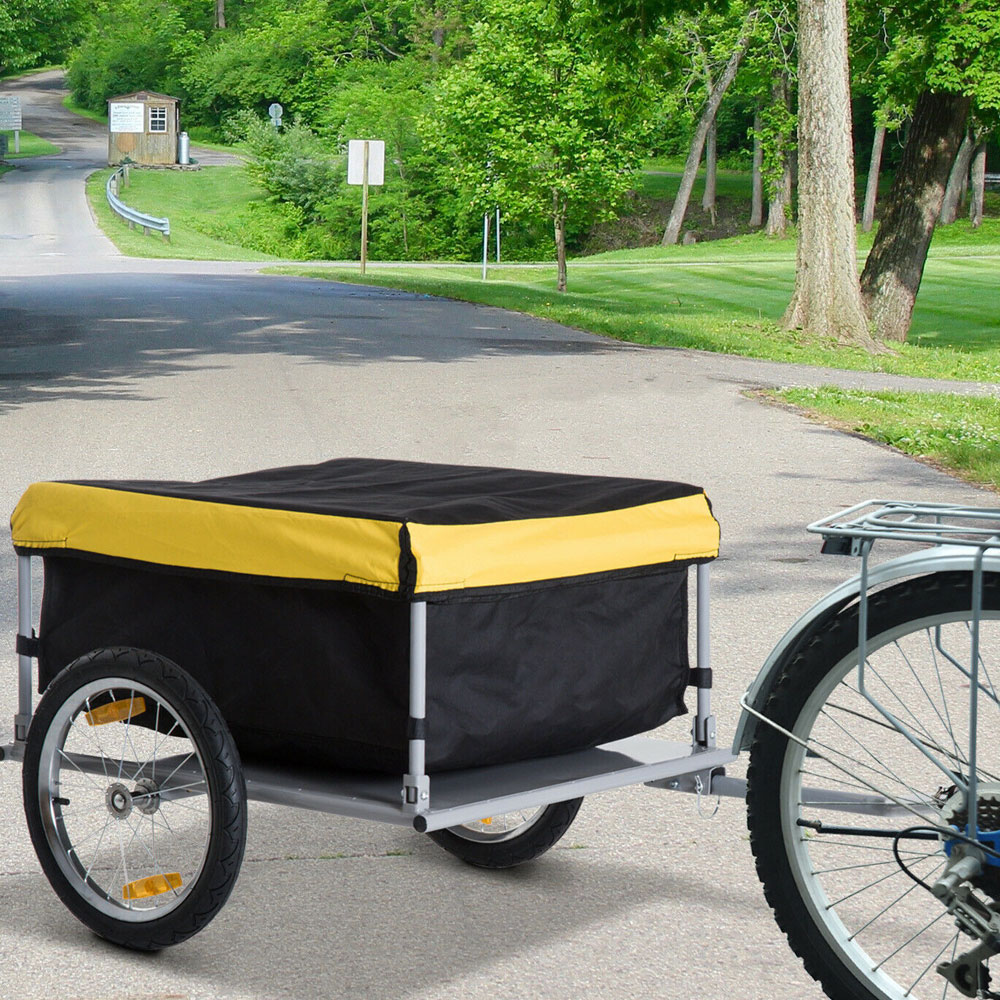Oxford Fabric Folding Cargo Wagon Trailer - Yellow/Black - Aldo & Ehren