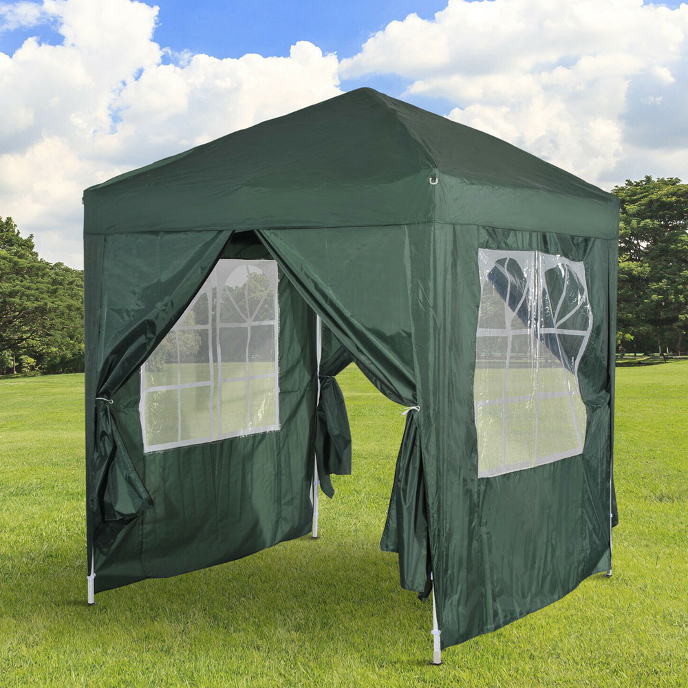 Heavy Duty Pop Up Garden Marquee Tent Green - 2mx2m - Aldo & Ehren