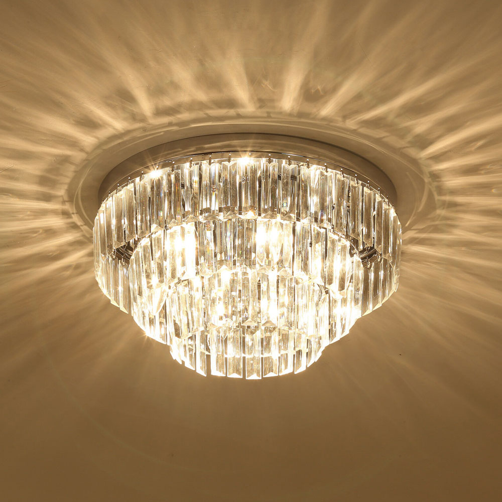 Mount Fixture Crystal Light Chandelier Hallway Living Room - Aldo & Ehren