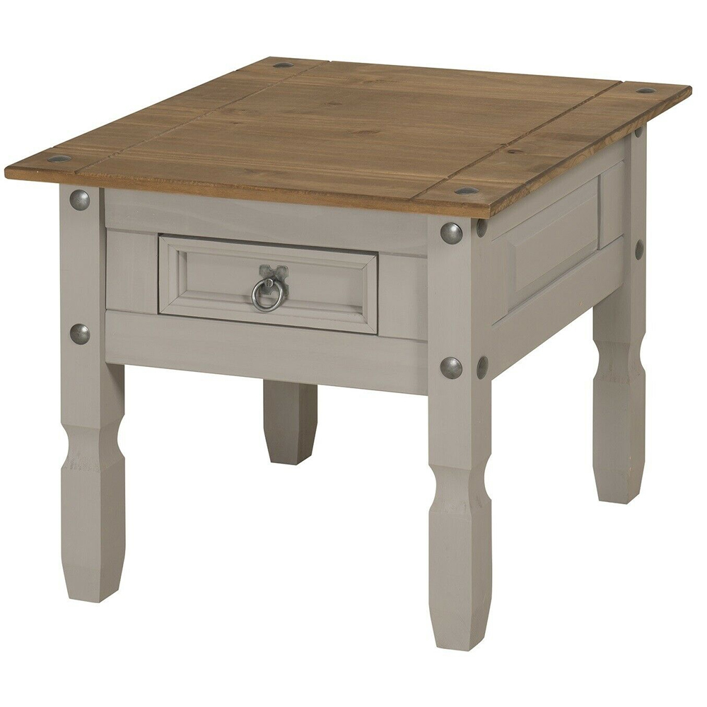 Corona Table Lamp With 1 Drawer - Grey Wax - Bedroom & More