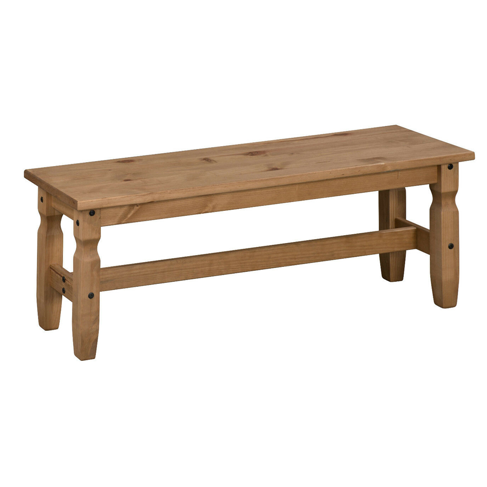 Corona Solid Pine Dining Bench 4FT - Bedroom & More