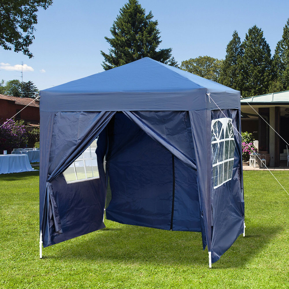 Heavy Duty Garden Pop Up Tent Colour Blue - 2mx2m - Aldo & Ehren