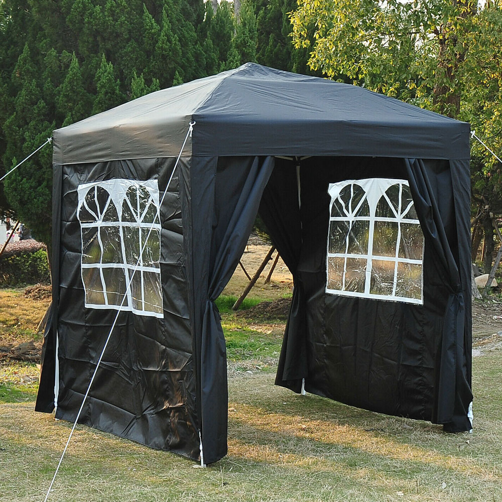 Heavy Duty Garden Party Tent with Canopy Black Colour- 2mx2m - Aldo & Ehren