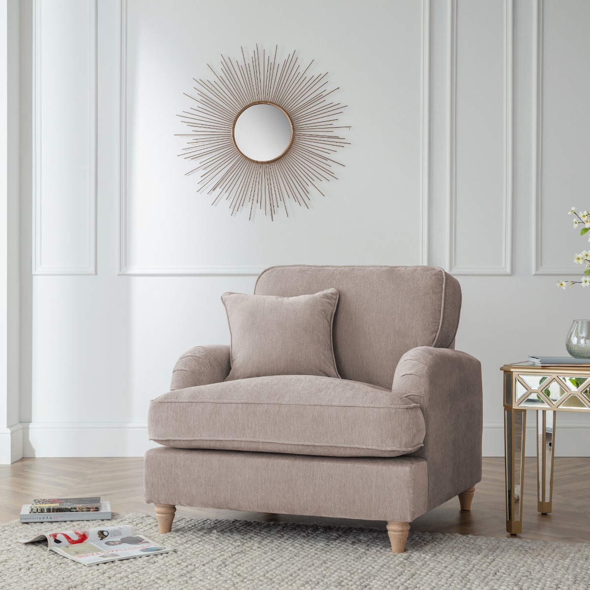 Armchair - COCOON Fabric - Putty - Edgbaston Living