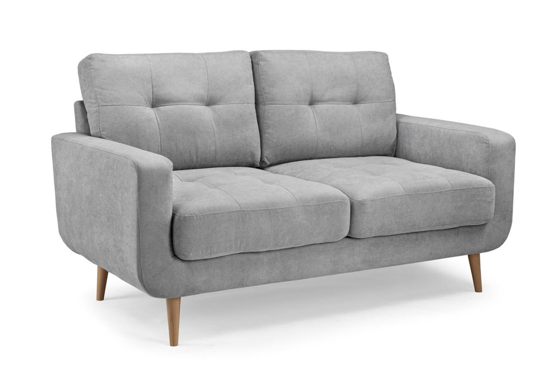 Darke 2 Seater Sofa with Removable Back Cushions and Tufted Design - Grey - Sofa So Good