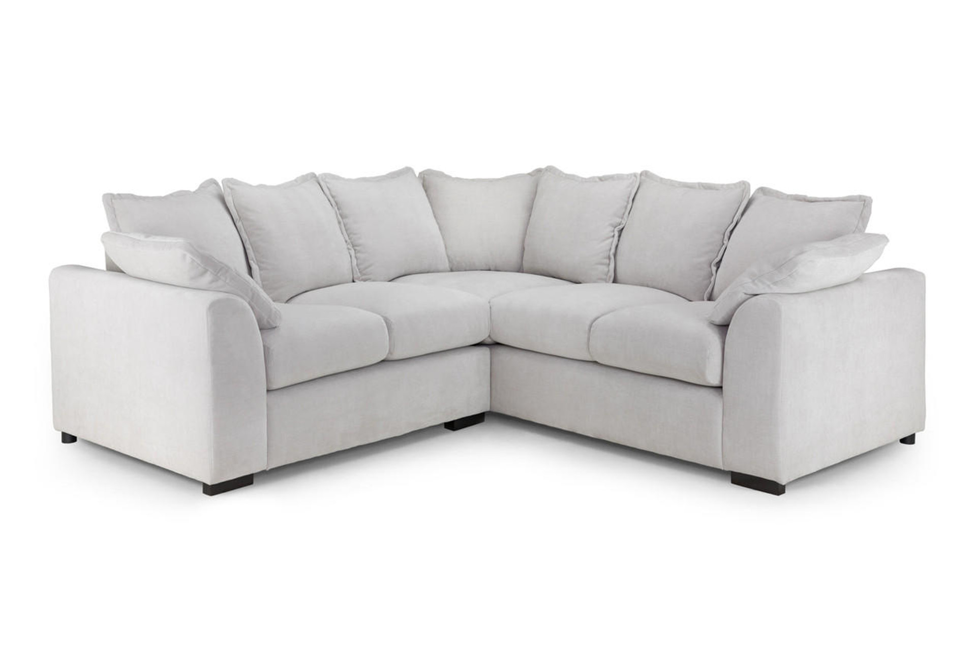 Haylett Soft Navy Polyester Large Corner Sofa - Natural - Sofa So Good