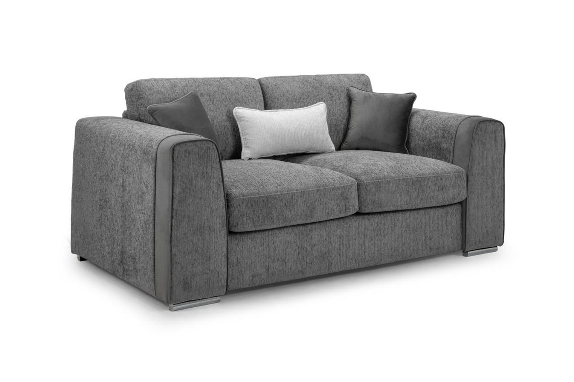 Cantrell Soft Chenille Fabric 2 Seater Sofa - Beige - Sofa So Good