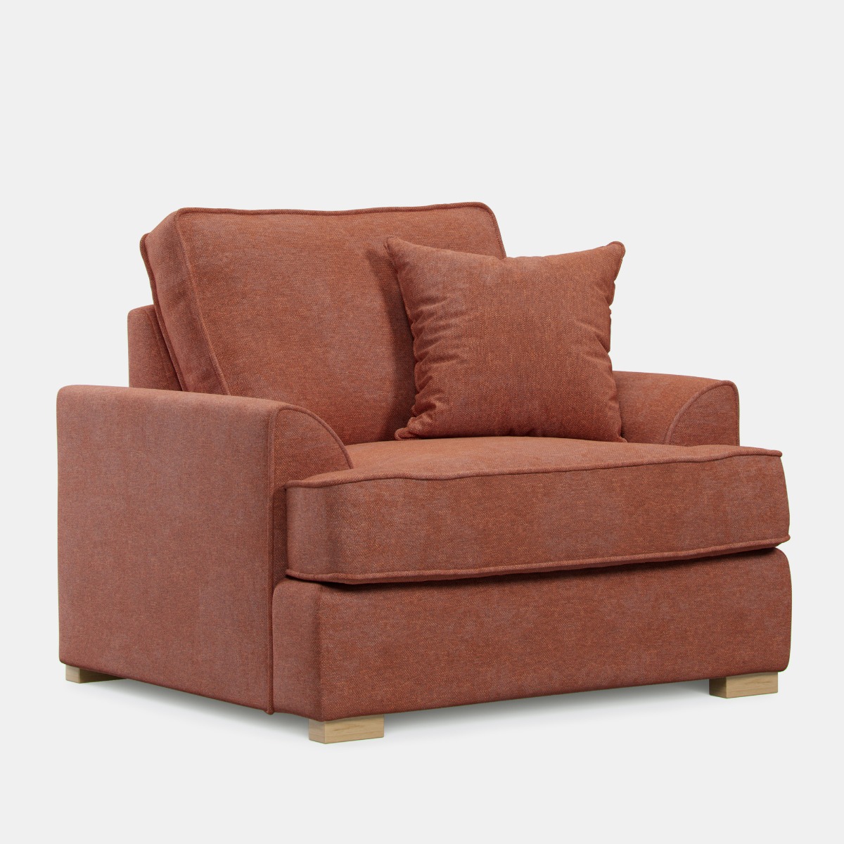 Armchair - HERITAGE Fabric - Orange - Edgbaston Living