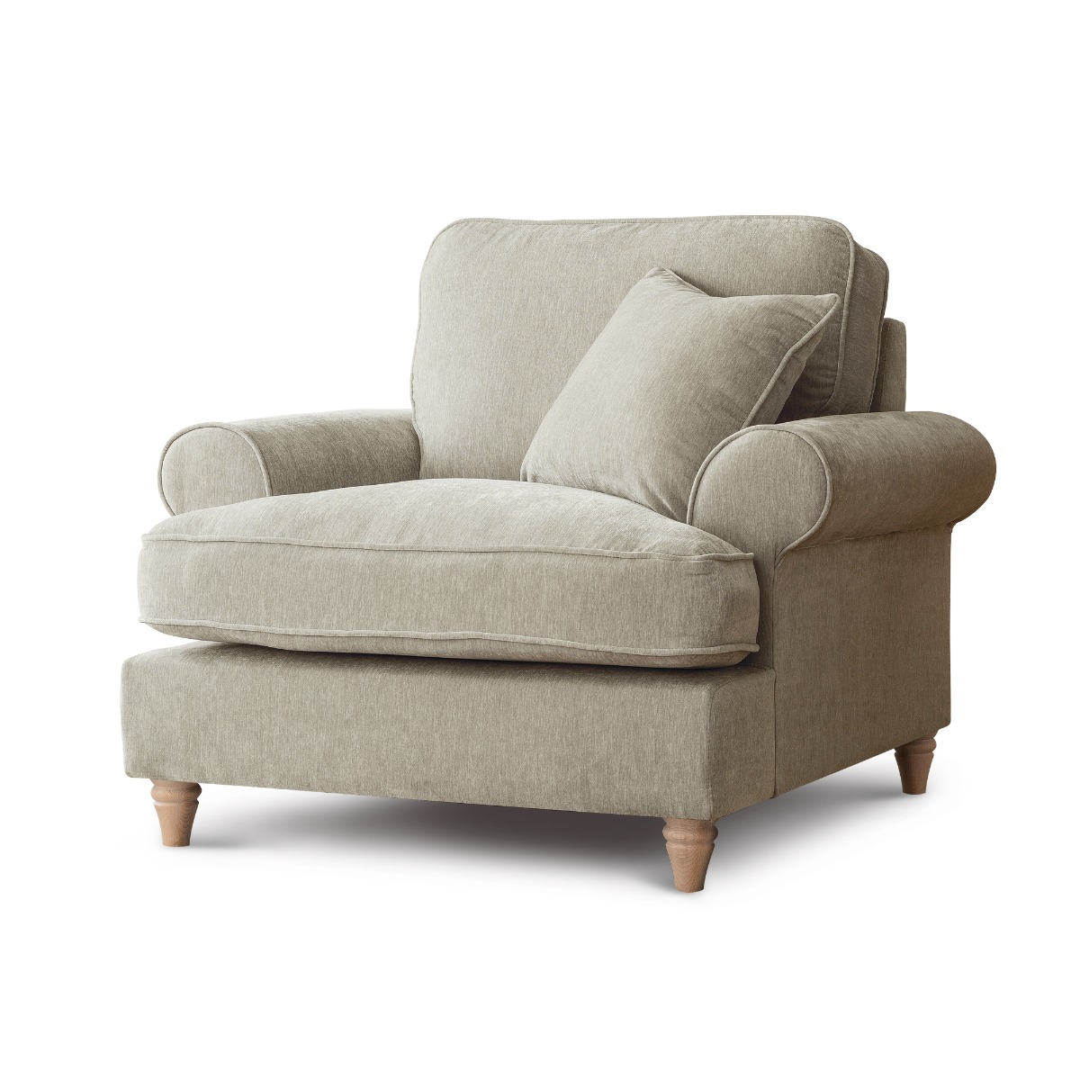 Armchair - RAYONG Fabric - Putty - Edgbaston Living