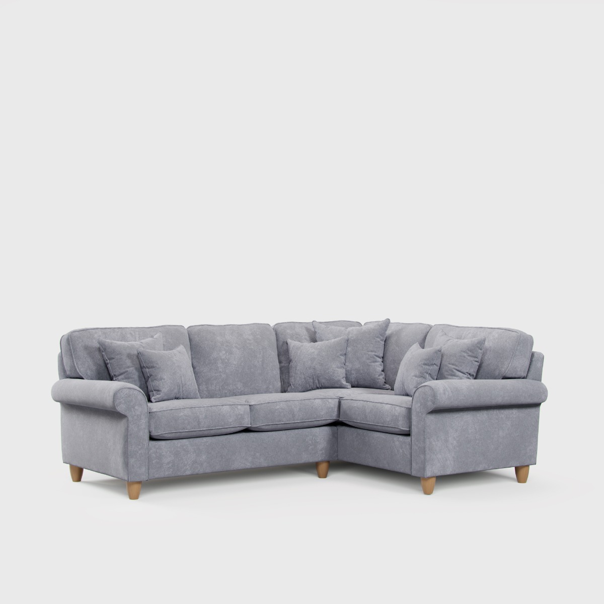 Corner Sofa - COASTAL Fabric 3 Seater Left Hand Facing - Anthracite - Edgbaston Living