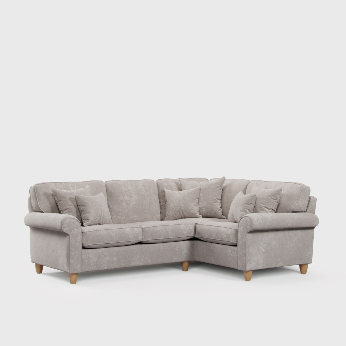 Corner Sofa - COASTAL Fabric 3 Seater Left Hand Facing - Beige - Edgbaston Living