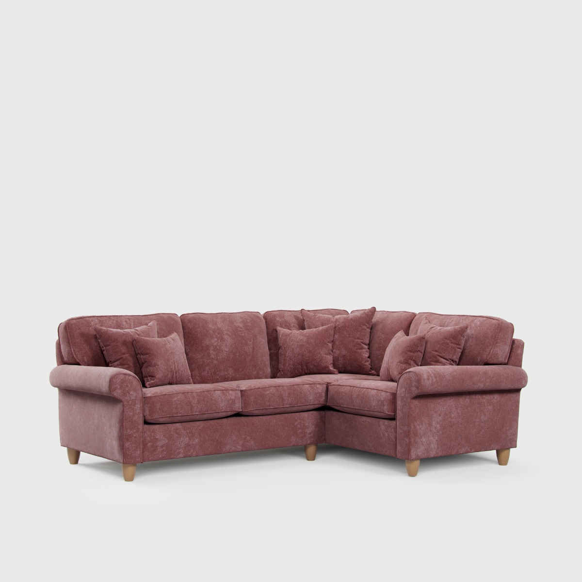 Corner Sofa - COASTAL Fabric 3 Seater Left Hand Facing - Deep Terra - Edgbaston Living