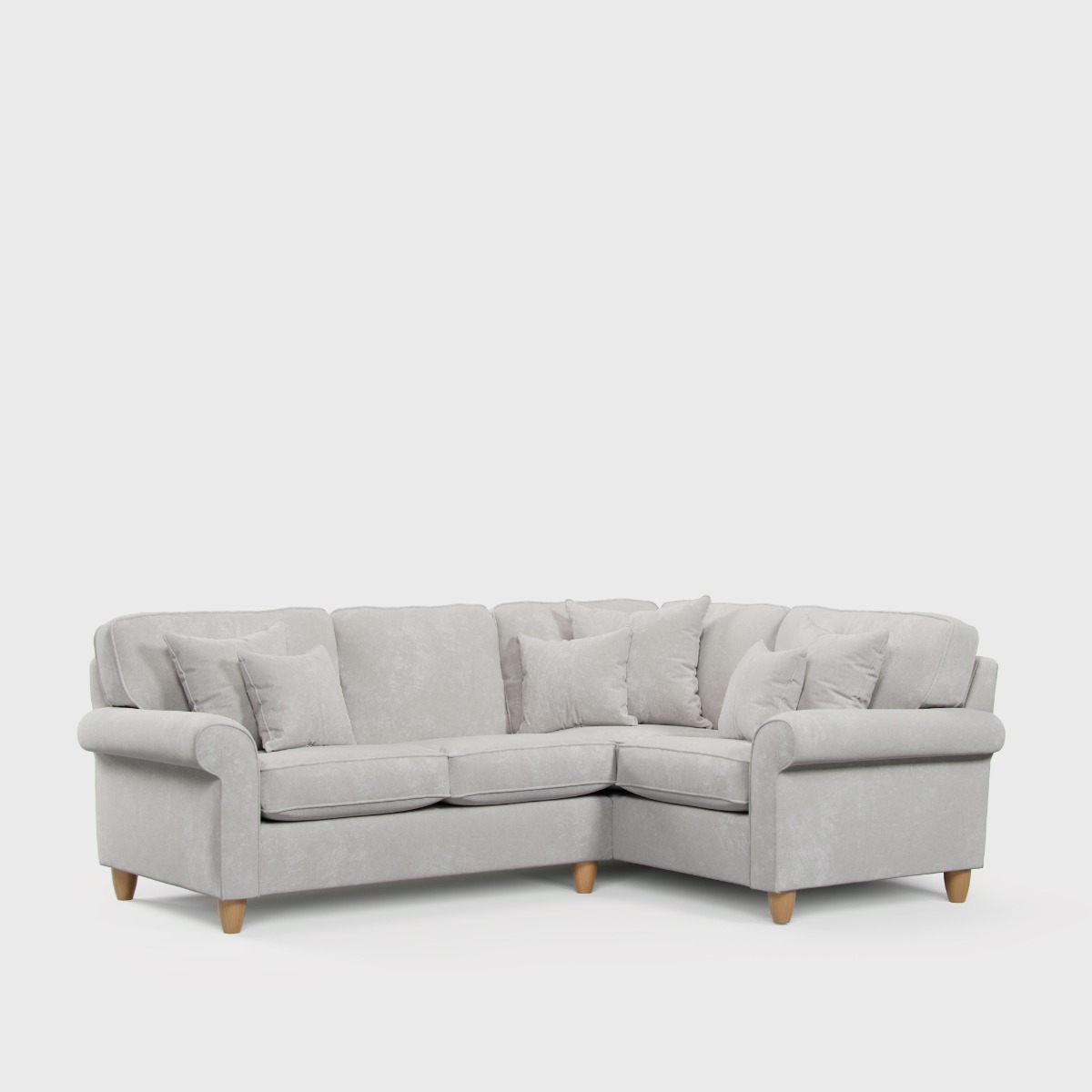 Corner Sofa - COASTAL Fabric 3 Seater Left Hand Facing - Pearl - Edgbaston Living