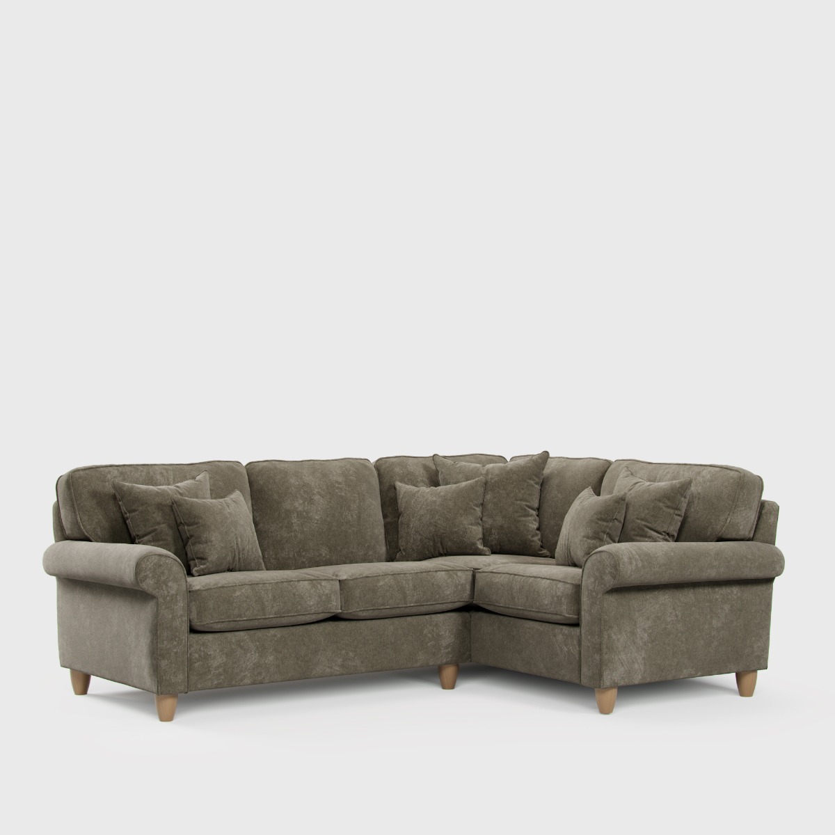 Corner Sofa - COASTAL Fabric 3 Seater Left Hand Facing - Winter Moss - Edgbaston Living