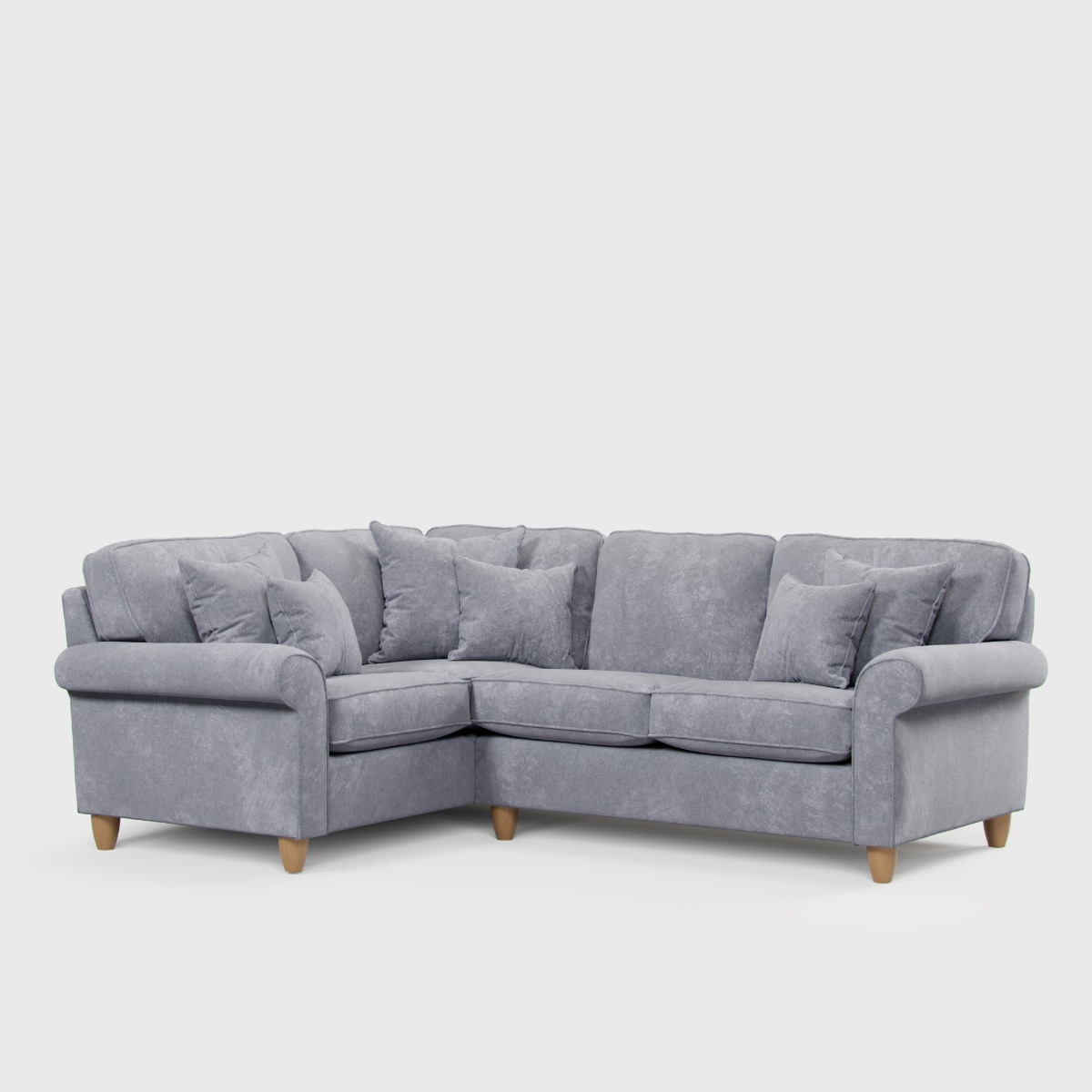 Corner Sofa - COASTAL Fabric 3 Seater Right Hand Facing - Anthracite - Edgbaston Living