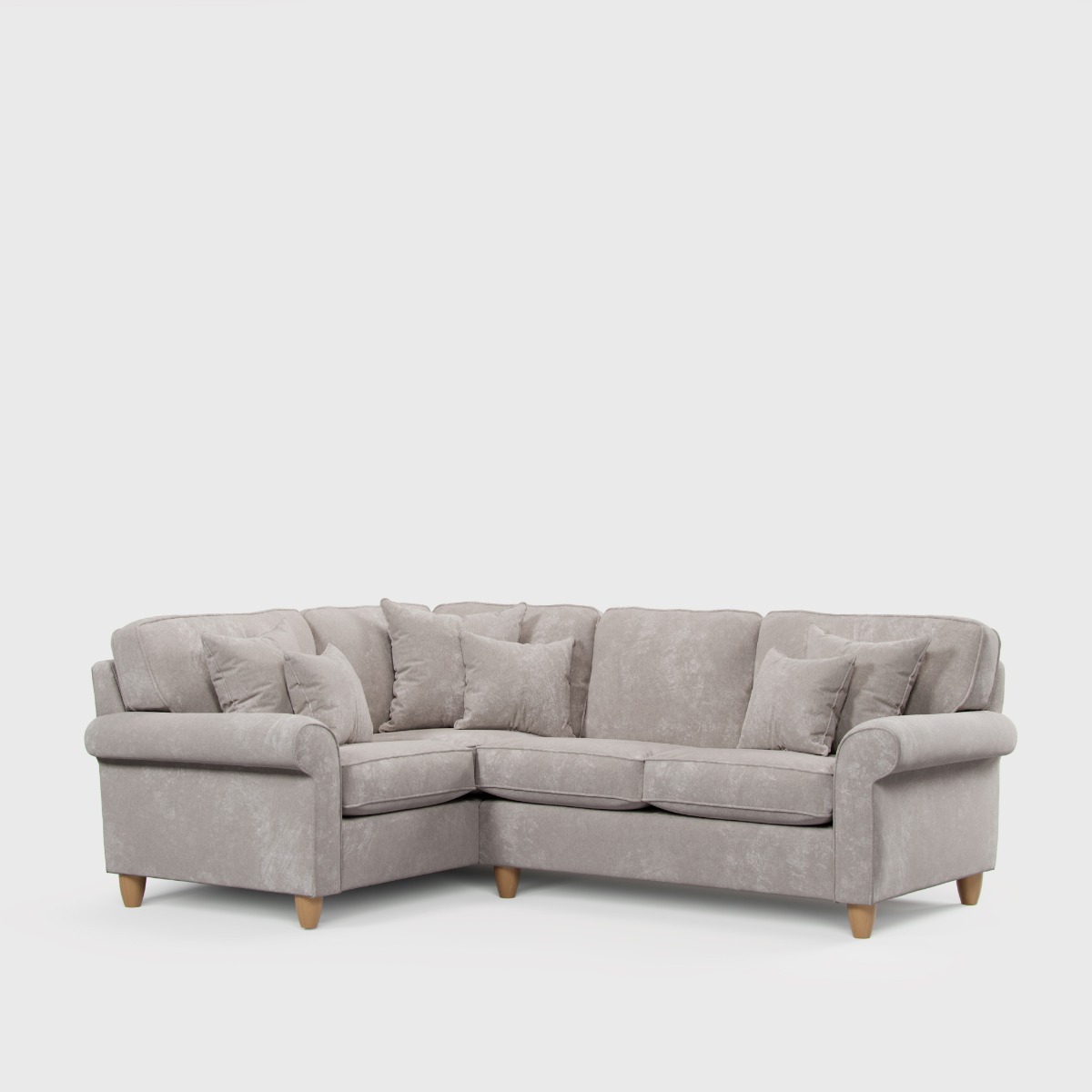 Corner Sofa - COASTAL Fabric 3 Seater Right Hand Facing - Beige - Edgbaston Living