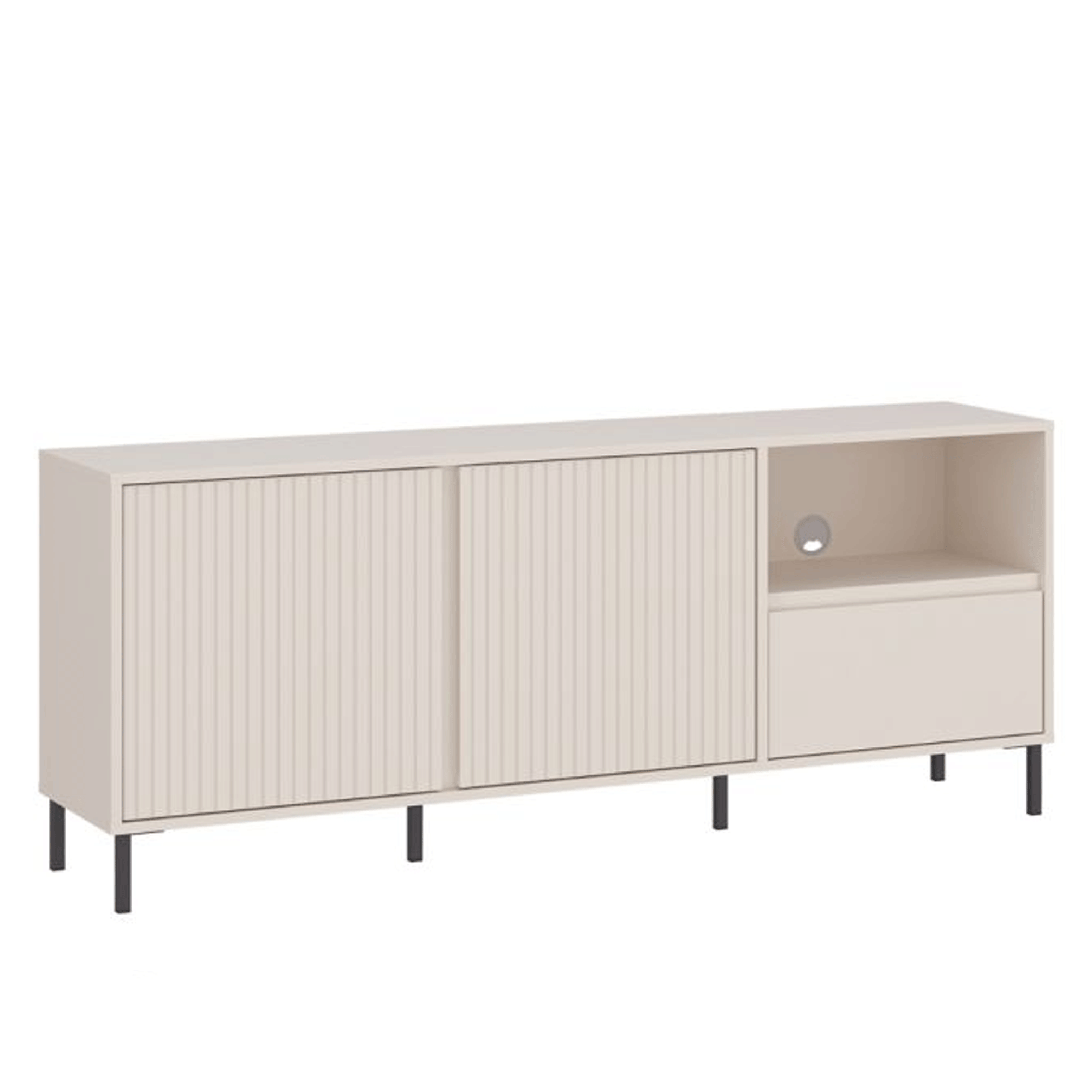 AURELITH 2 Doors Wide TV Unit with 1 Drawer - Beige - Rosalind Collection