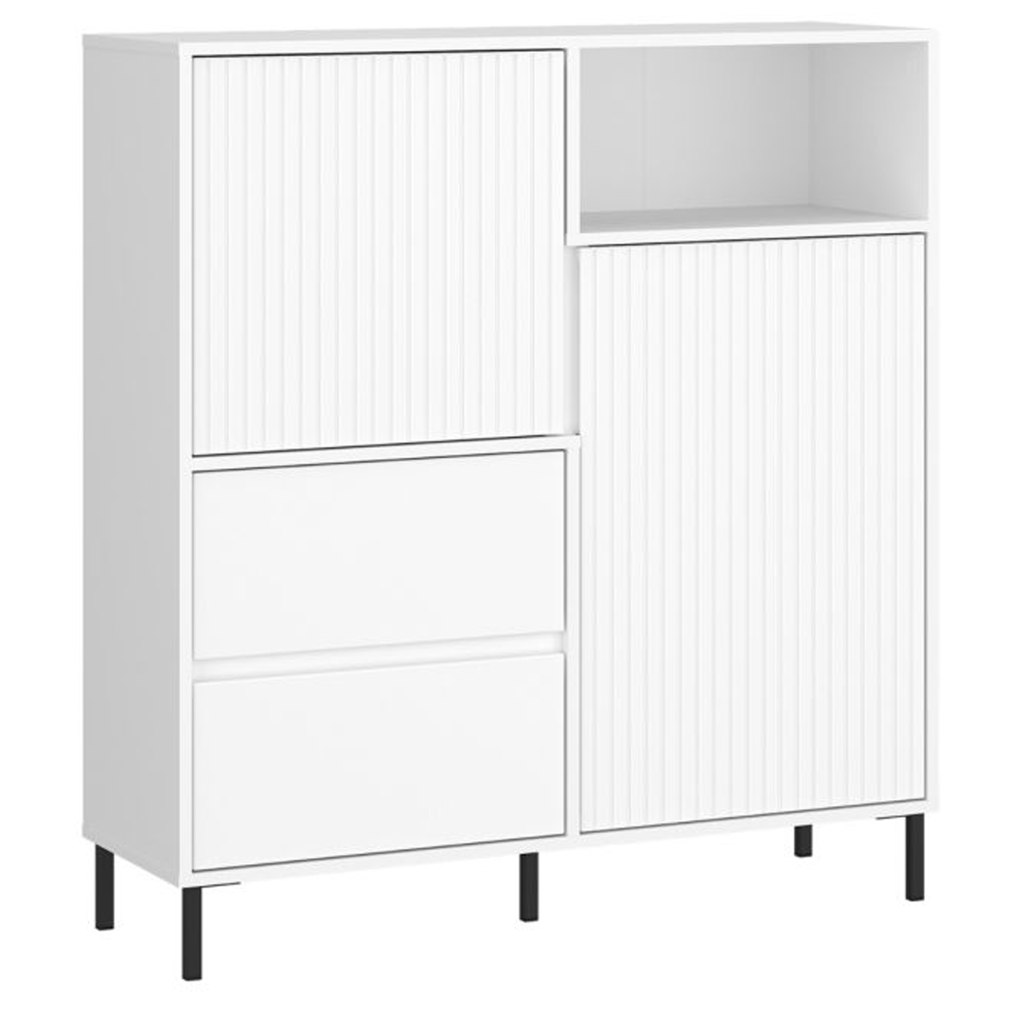 AURELITH 2 Doors Sideboard with 2 Drawers - White - Rosalind Collection
