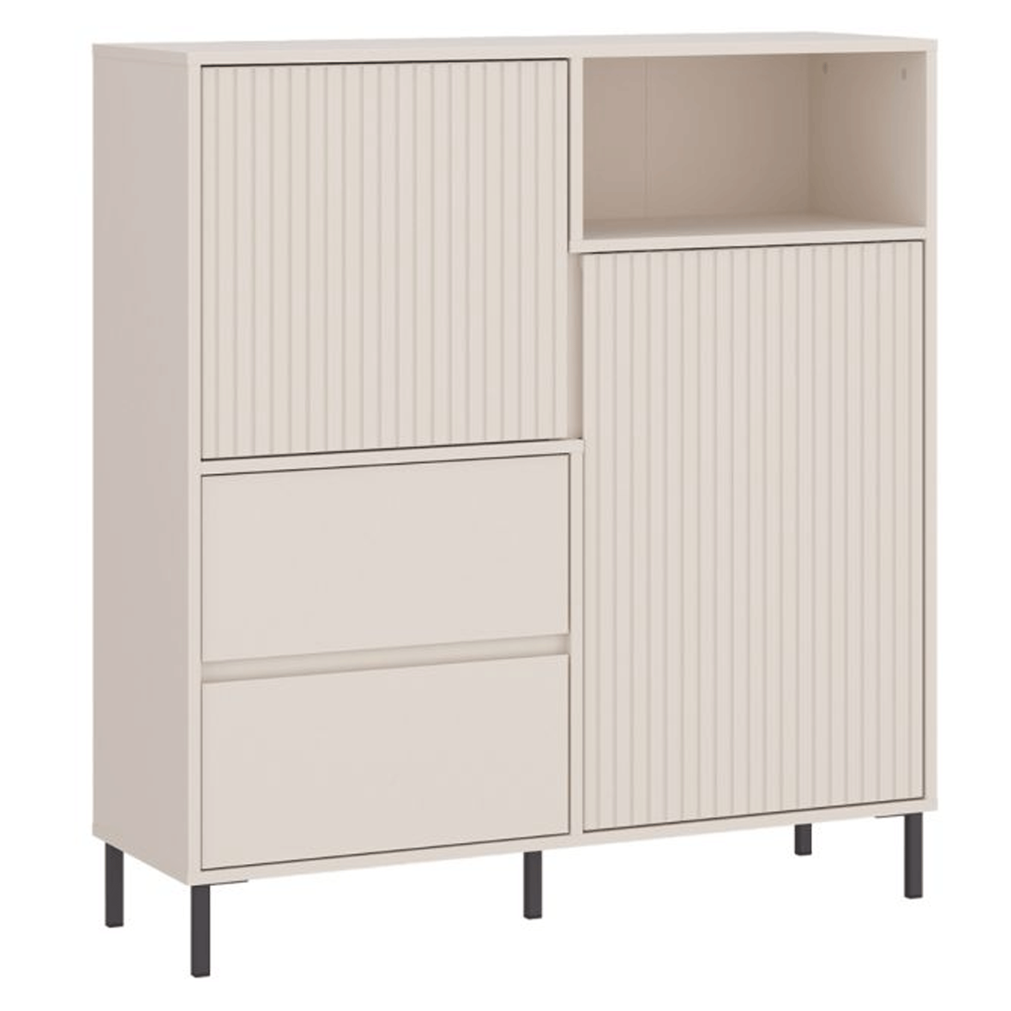AURELITH 2 Doors Sideboard with 2 Drawers - Beige - Rosalind Collection