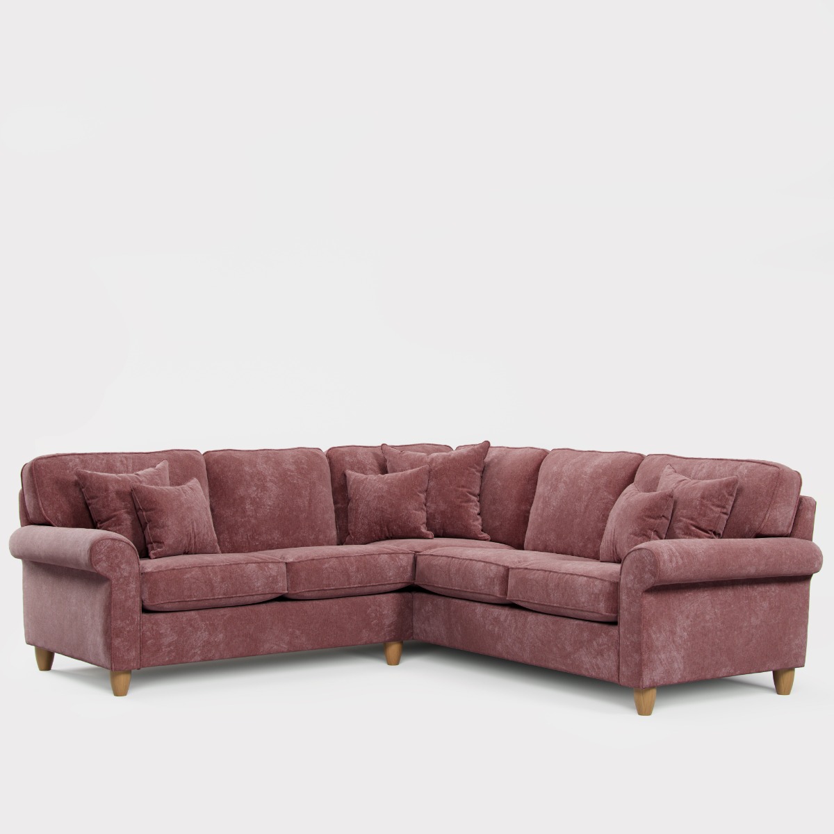 Corner Sofa - COASTAL Fabric 4 Seater Right Hand Facing - Deep Terra - Edgbaston Living