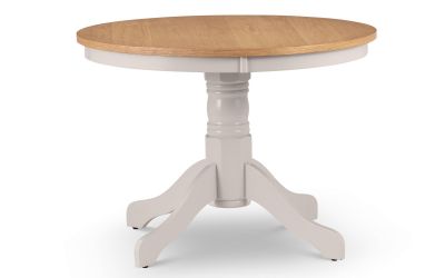 Davenport Round Pedestal Table - Elephant Grey - JB Collections