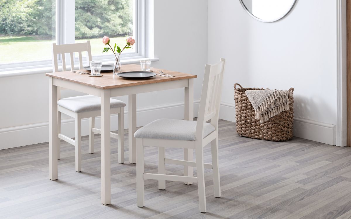 Coxmoor Square Dining Table - Ivory & Oak - JB Collections