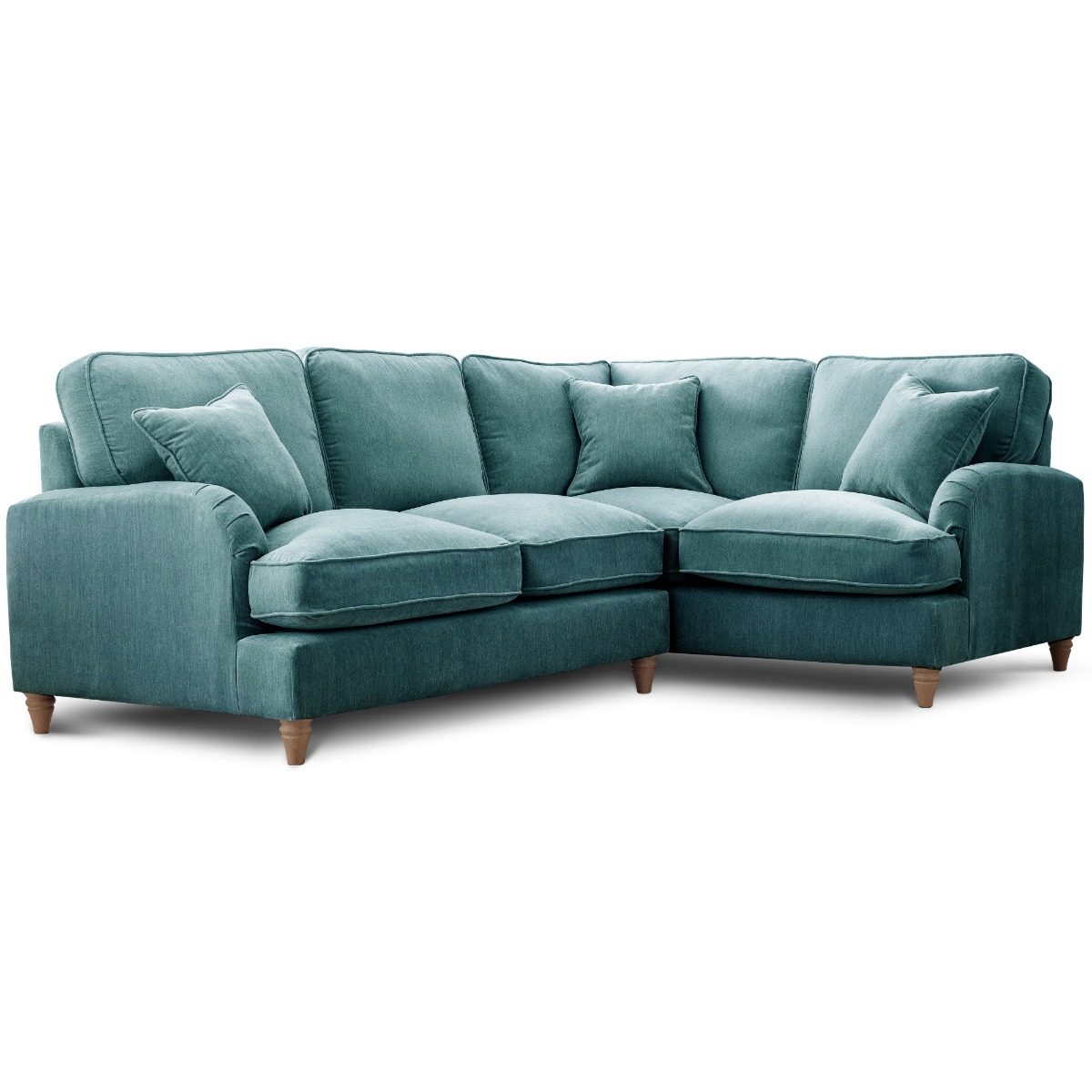 Corner Sofa - COCOON Fabric 4 Seater Left Hand Facing - Emerald - Edgbaston Living