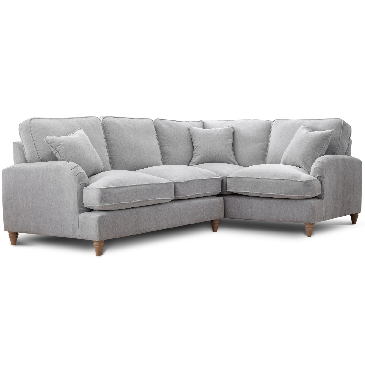 Corner Sofa - COCOON Fabric 4 Seater Left Hand Facing - Ice - Edgbaston Living