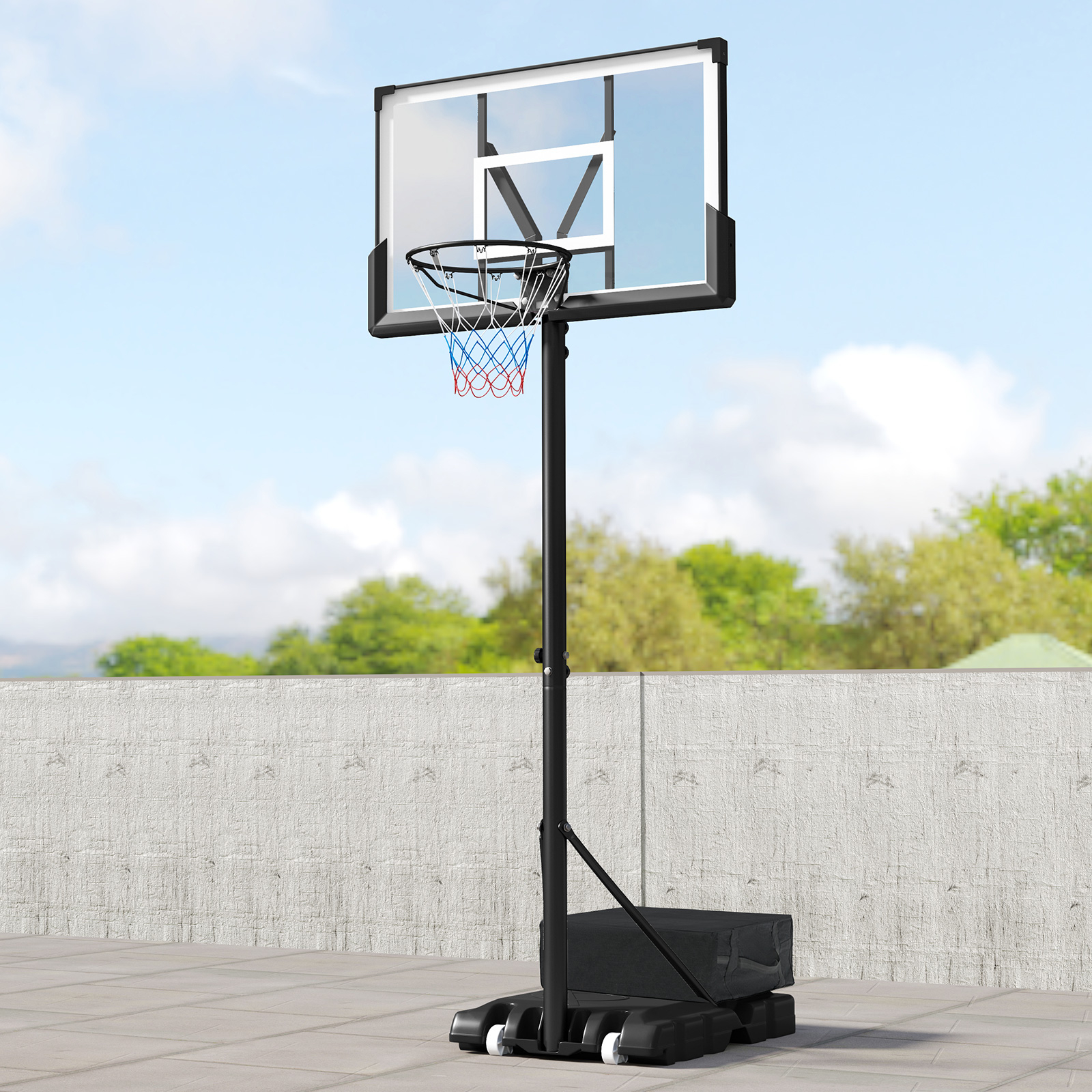 Basketball Hoop - 225CM-305CM Adjustable Basketball Hoop with 110CM Shatterproof Backboard - Savings Store