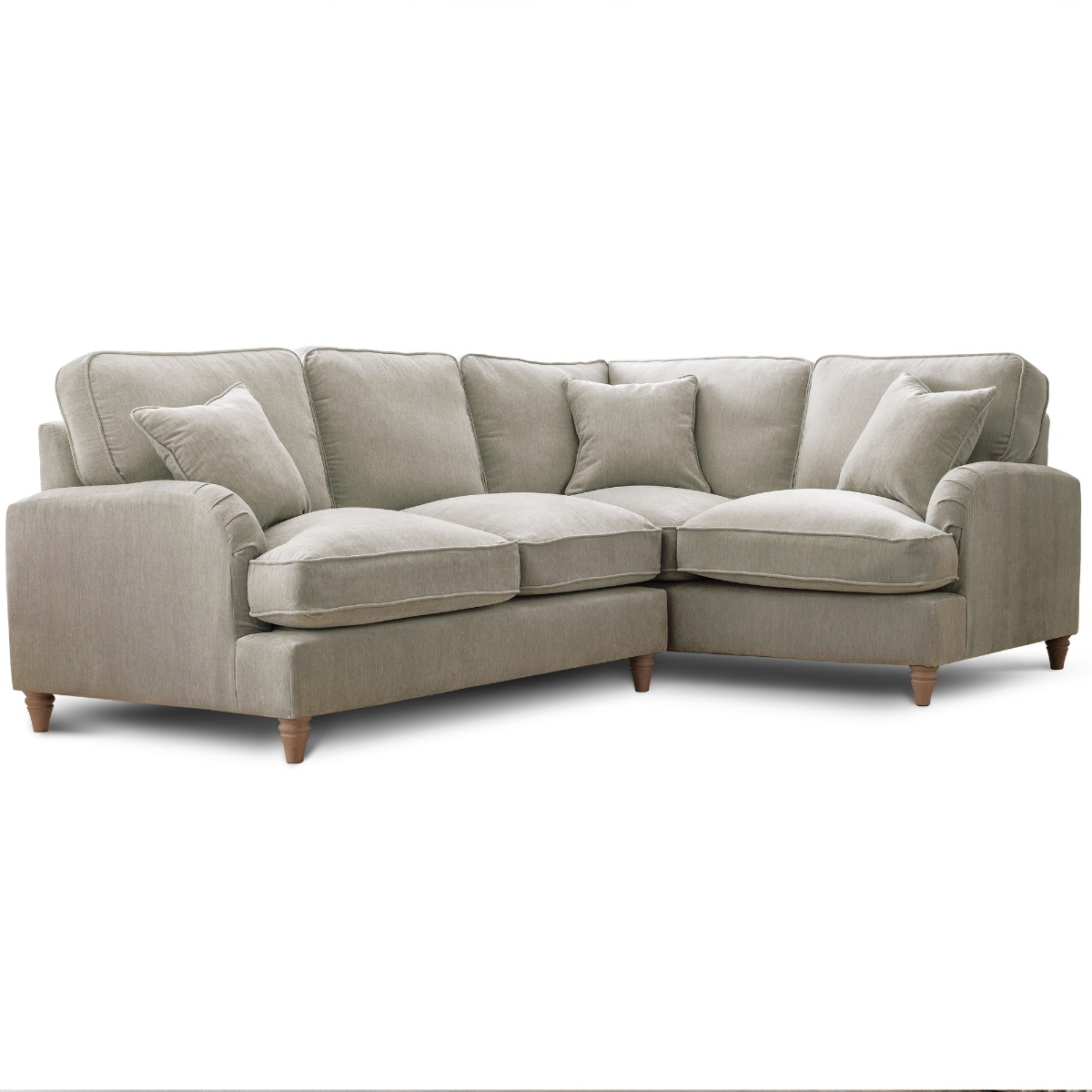 Corner Sofa - COCOON Fabric 4 Seater Left Hand Facing - Putty - Edgbaston Living