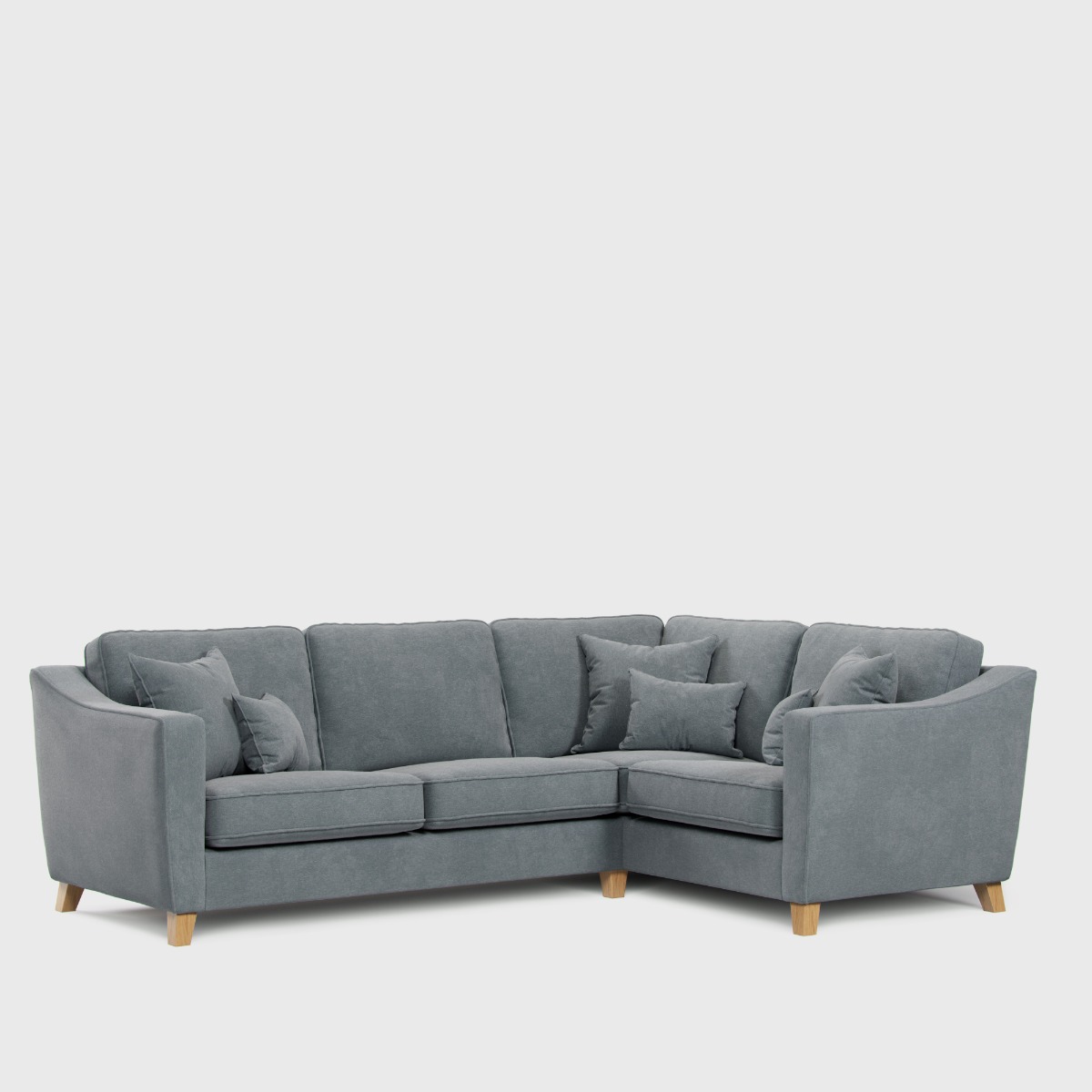 Corner Sofa - KRISTY Fabric 3 Seater Left Hand Facing - Dark Blue - Edgbaston Living